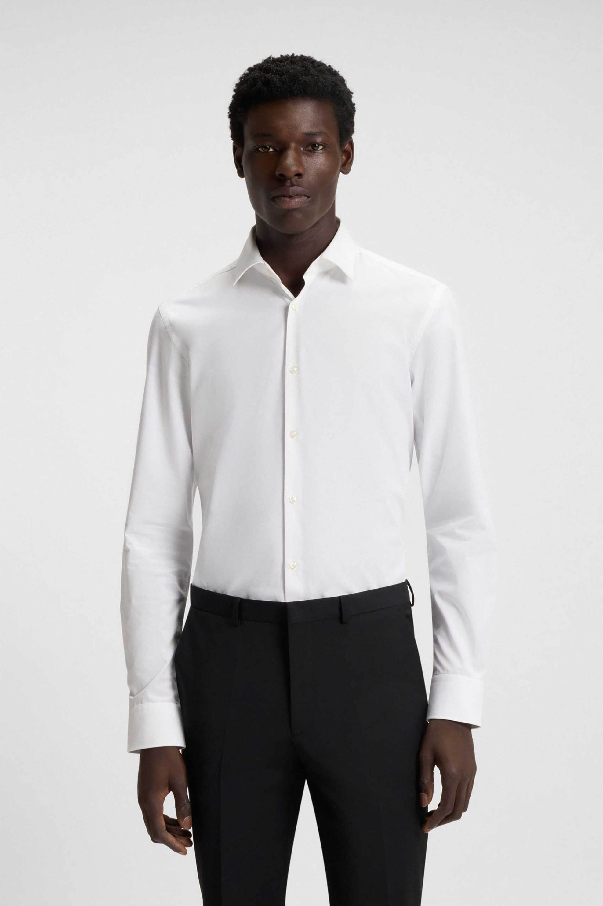 Hugo Boss ανδρικό πουκάμισο μονόχρωμο "C-Jenno" - 50289499 Λευκό