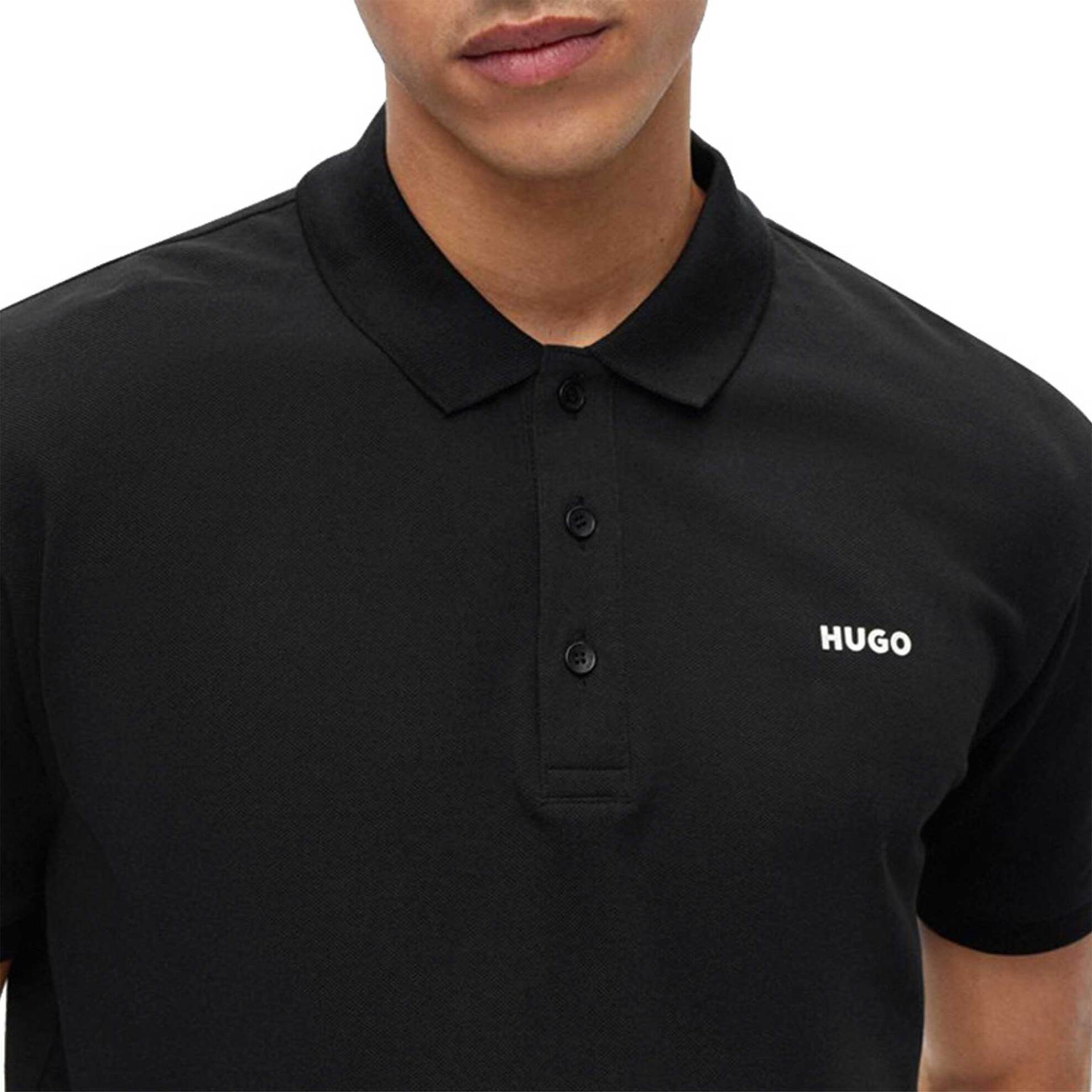 Hugo Boss ανδρική μπλούζα πόλο με κλασικό γιακά και κοντό μανίκι "Donos" - 50466182 Μαύρο φωτογραφία