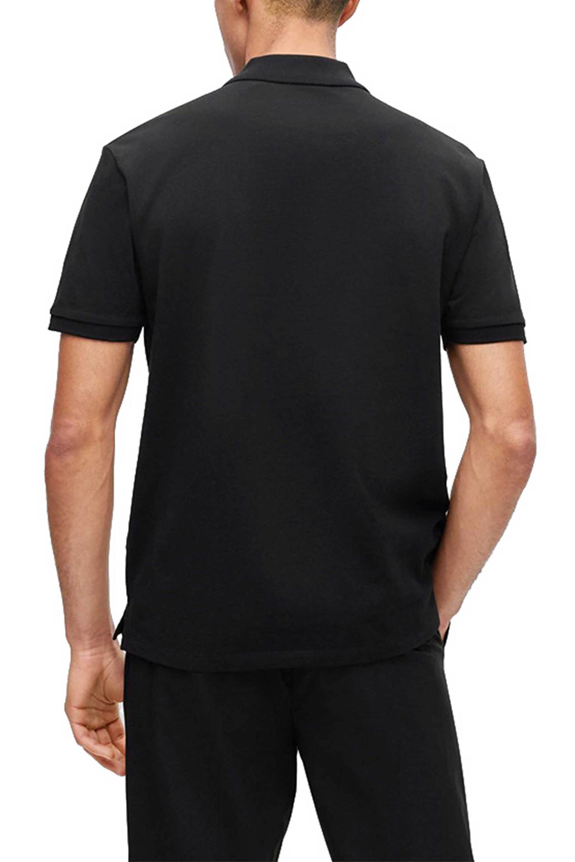 Hugo Boss ανδρική μπλούζα πόλο με κλασικό γιακά και κοντό μανίκι "Donos" - 50466182 Μαύρο φωτογραφία