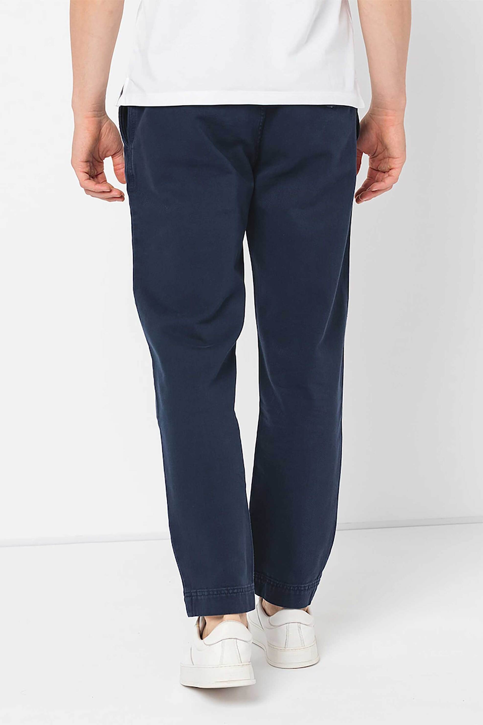 Hugo Boss Ανδρικό Chino Παντελόνι Μονόχρωμο με Logo Patch Πίσω Zeebo233D - 50493930 Σκούρο Μπλε