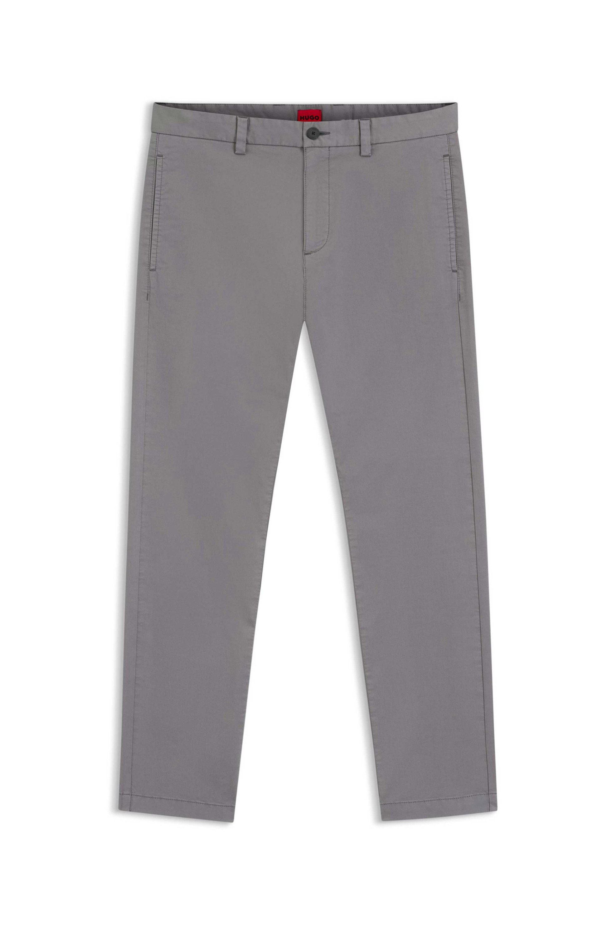 Hugo Boss ανδρικό παντελόνι chino Slim Fit "David251D" - 50530886 Ανθρακί