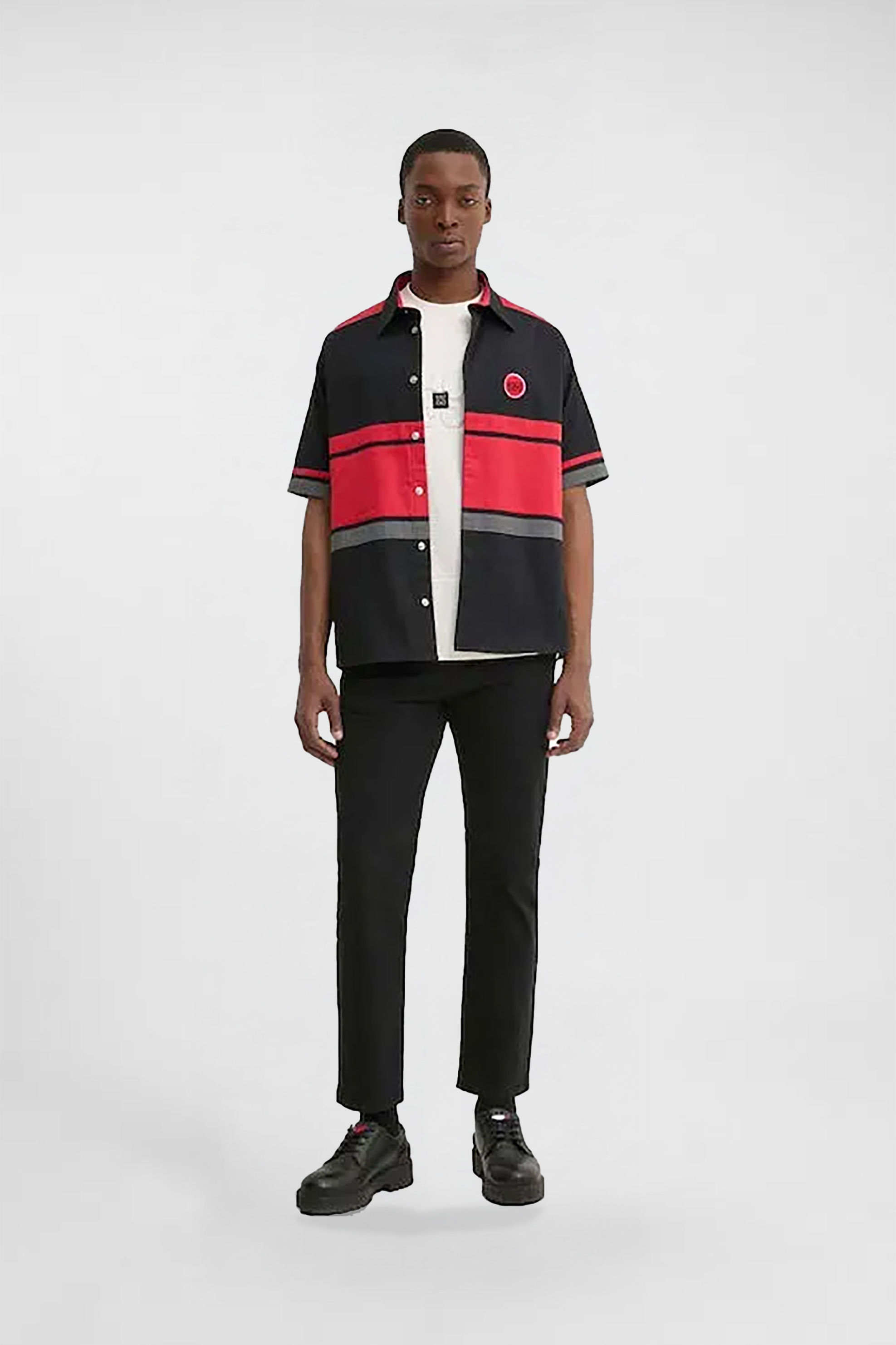 HUGO Hugo Boss ανδρικό παντελόνι chino Slim Fit "David251D" - 50530886 Μαύρο