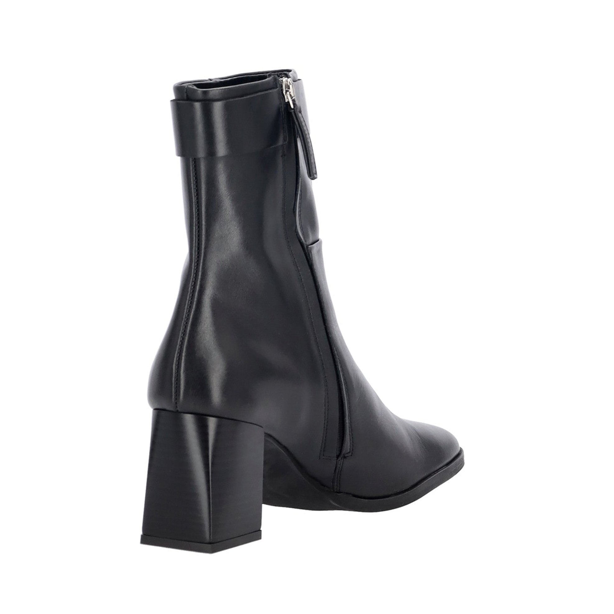 HUGO Hugo Boss γυναικεία ankle δερμάτινα μποτάκια με μεταλλικό λογότυπο "Gaia" - 50480943 Μαύρο - 4