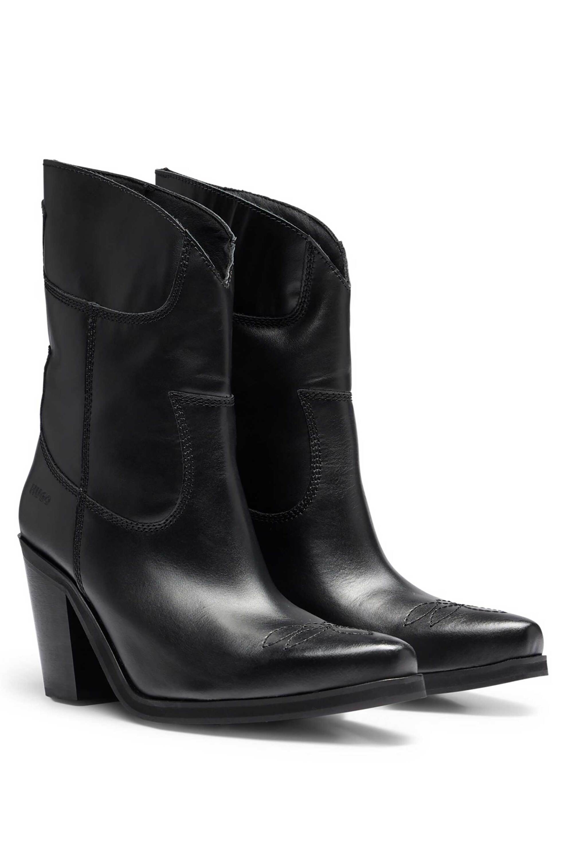 Hugo Boss γυναικείες δερμάτινες μπότες "Mileyheel" - 50498091 Μαύρο φωτογραφία