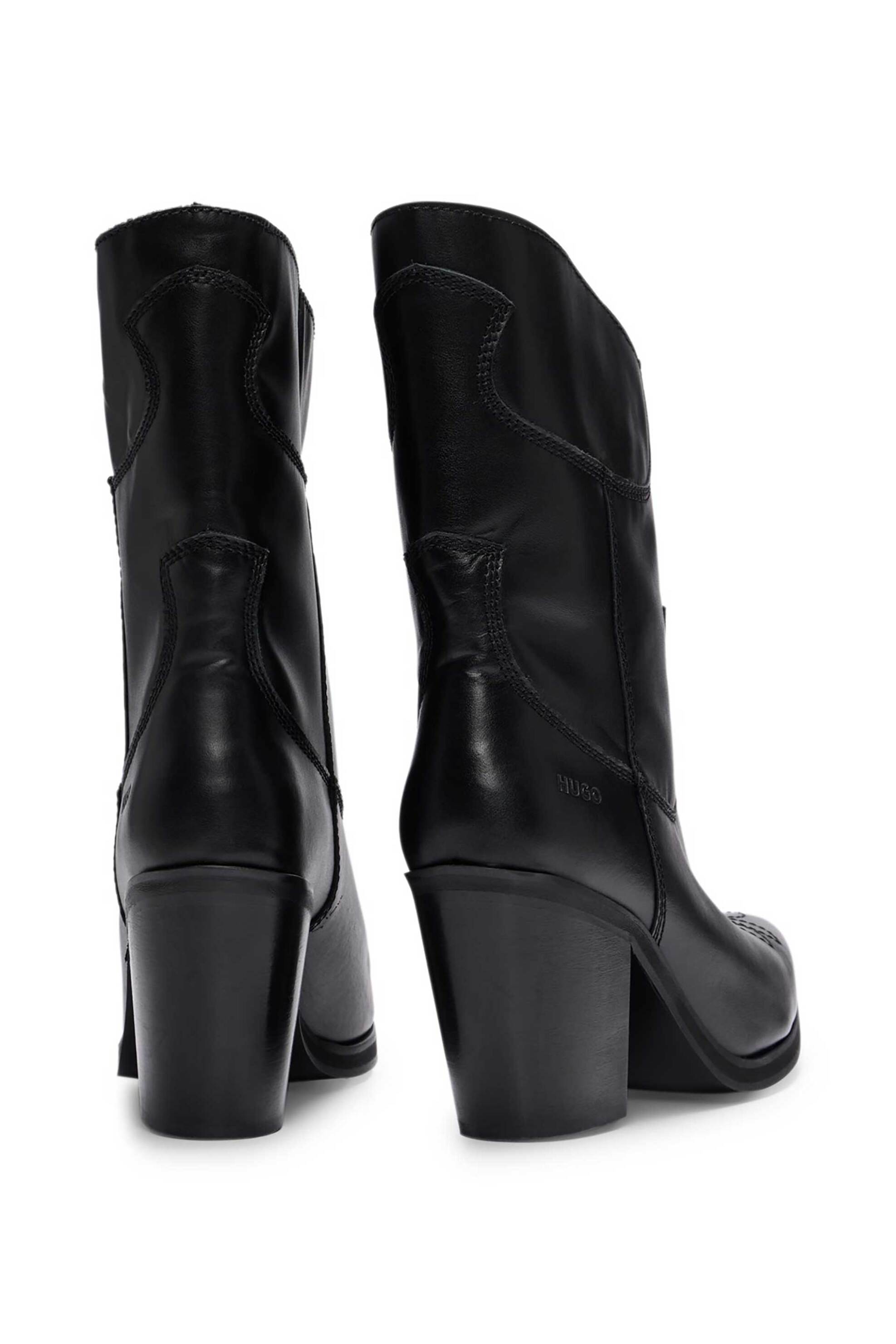 Hugo Boss γυναικείες δερμάτινες μπότες "Mileyheel" - 50498091 Μαύρο φωτογραφία