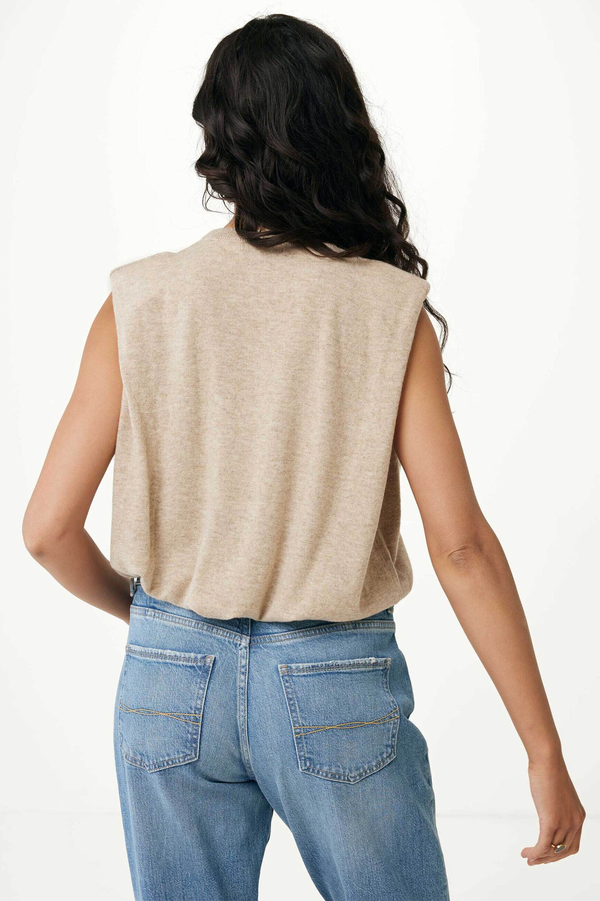 MEXX Mexx γυναικεία μπλούζα αμάνικη - TH0939036W Μπεζ - 4