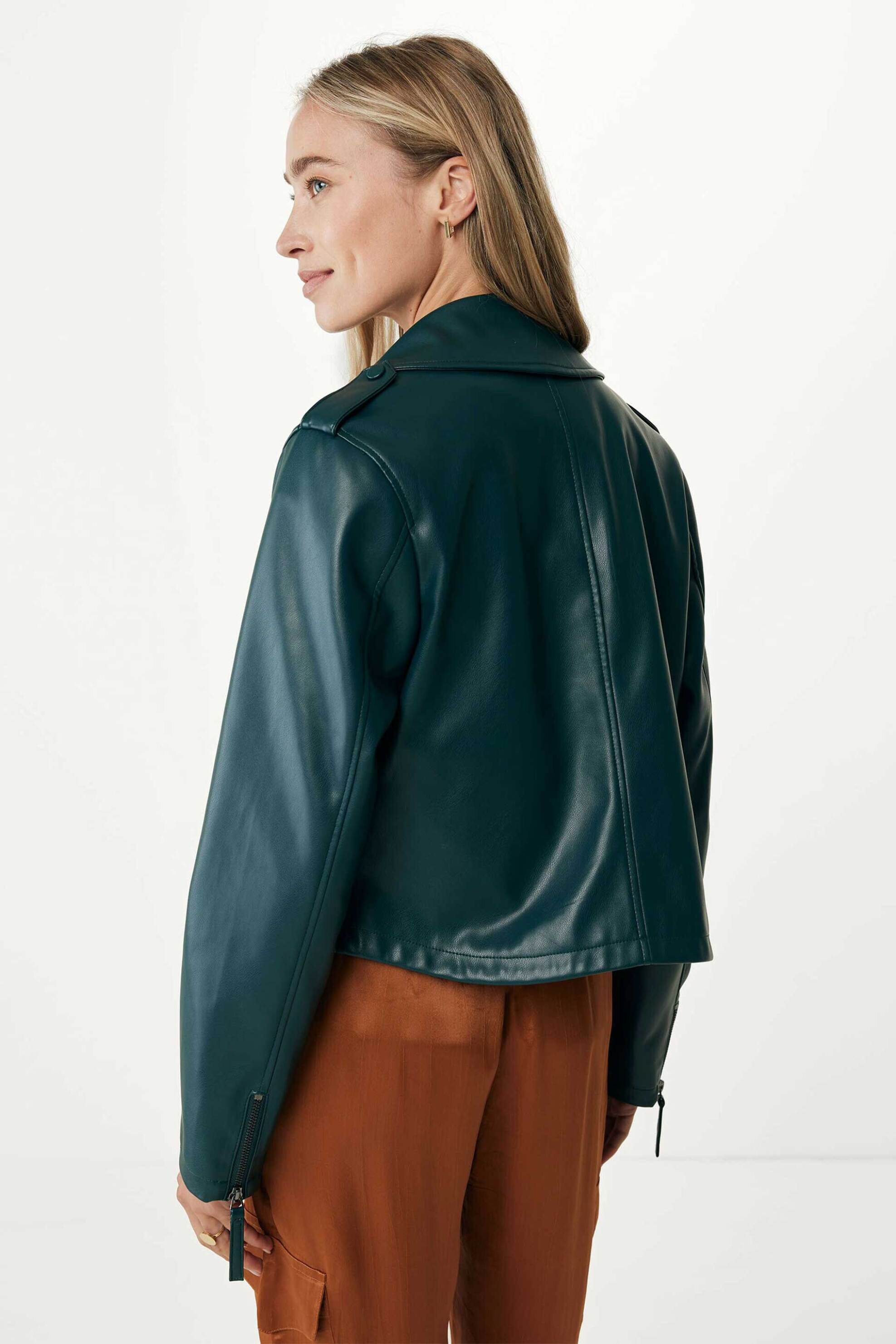 MEXX Mexx γυναικείο jacket από faux leather - NO0706036W Πράσινο Σκούρο - 4
