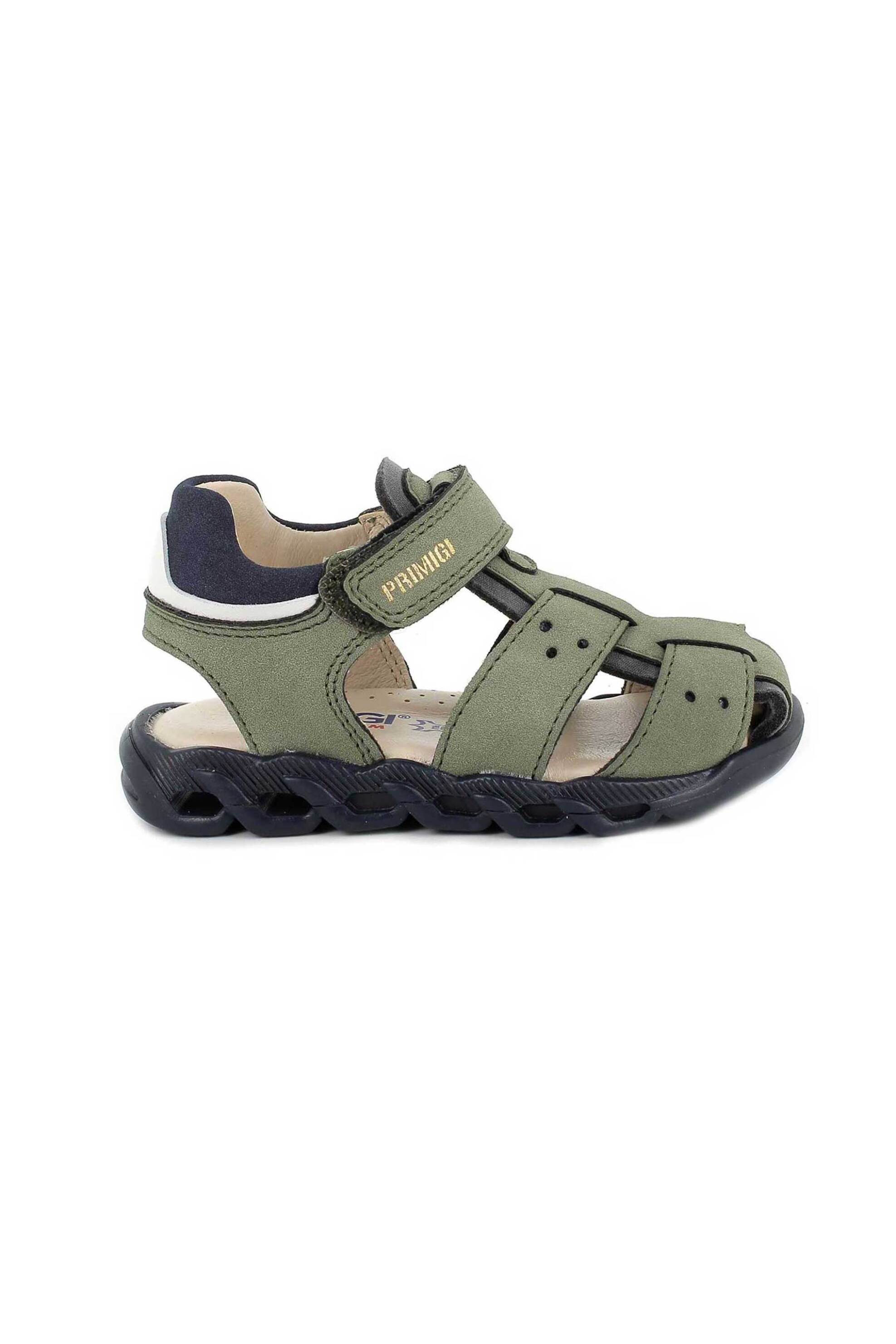 Primigi παιδικά σανδάλια suede με λογότυπο και velcro (30-35) - 3935211 Χακί