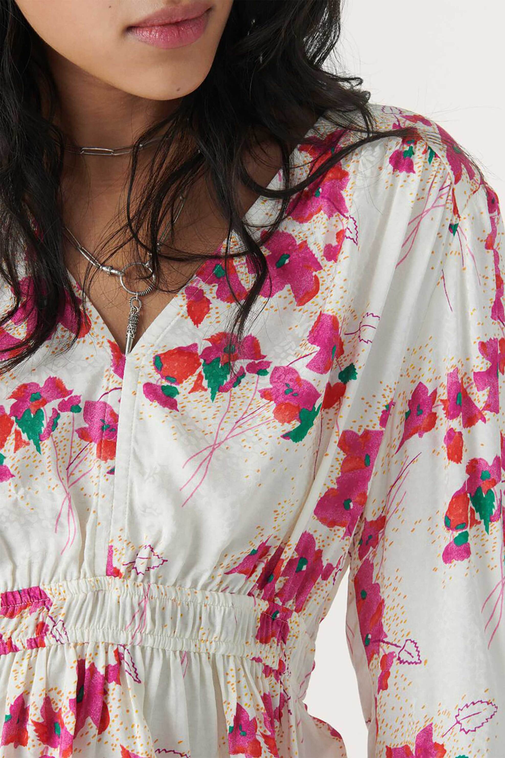 BA&SH ba&sh γυναικεία μπλούζα με μανίκι 3/4 και all-over floral print "Edon" - 1E23EDON Εκρού - 2