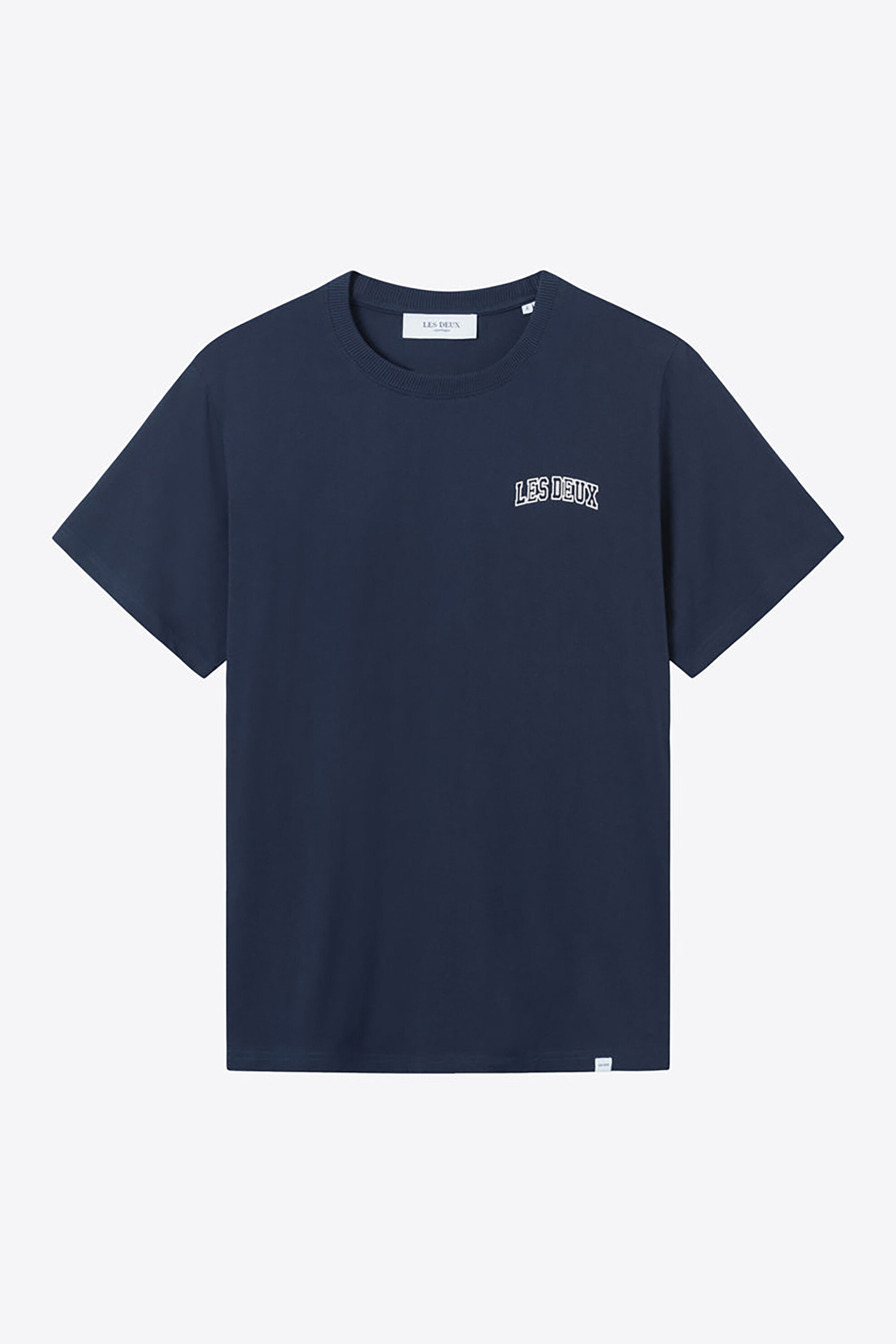Les Deux Ανδρικό T-Shirt Μονόχρωμο με Λογότυπο Στο Στήθος Και Στρογγυλή Λαιμόκοψη Blake - Ldm101113 Σκούρο Μπλε