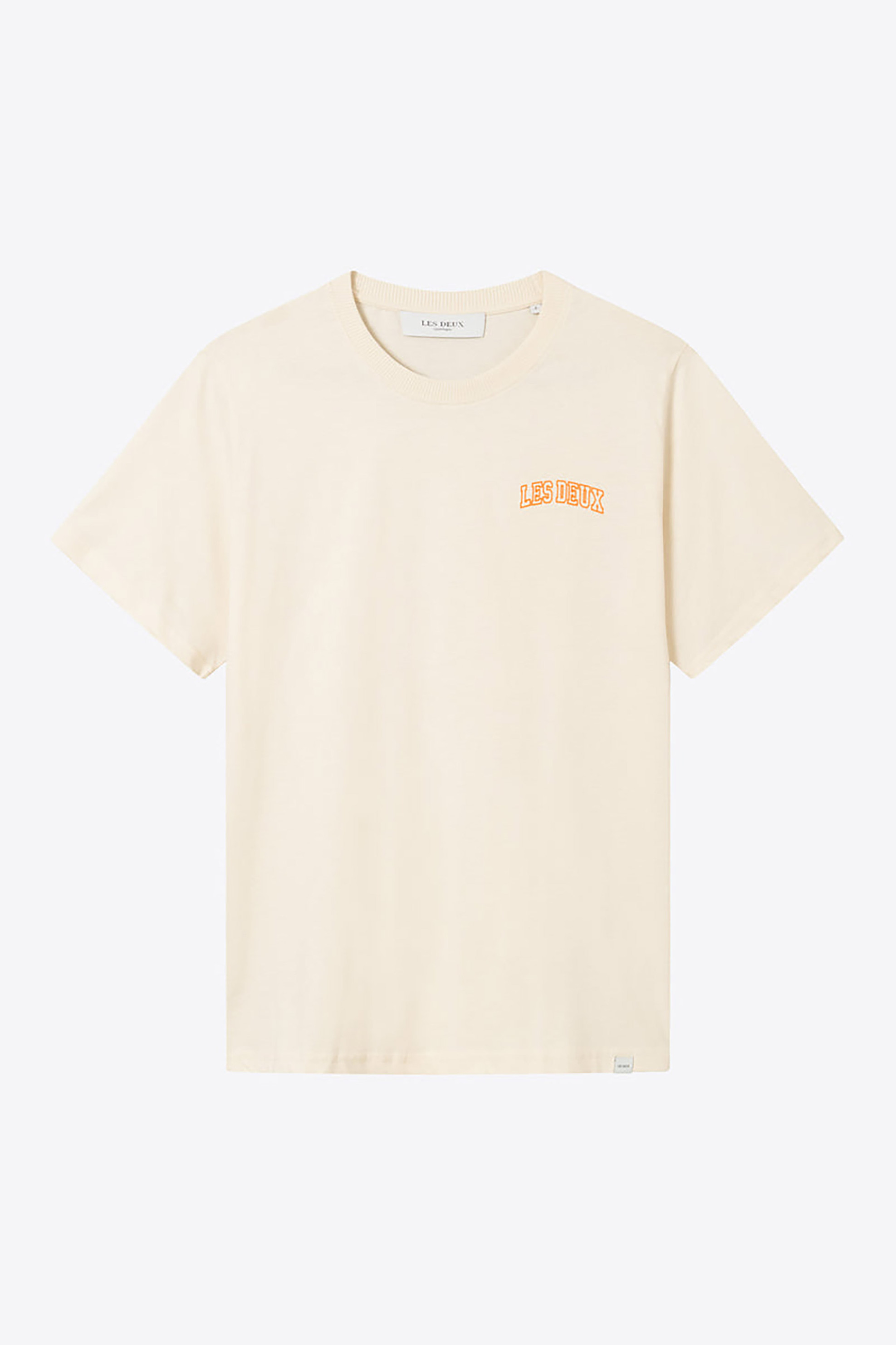 Les Deux Ανδρικό T-Shirt Μονόχρωμο με Λογότυπο Στο Στήθος Και Στρογγυλή Λαιμόκοψη Blake - Ldm101113 Κρέμ
