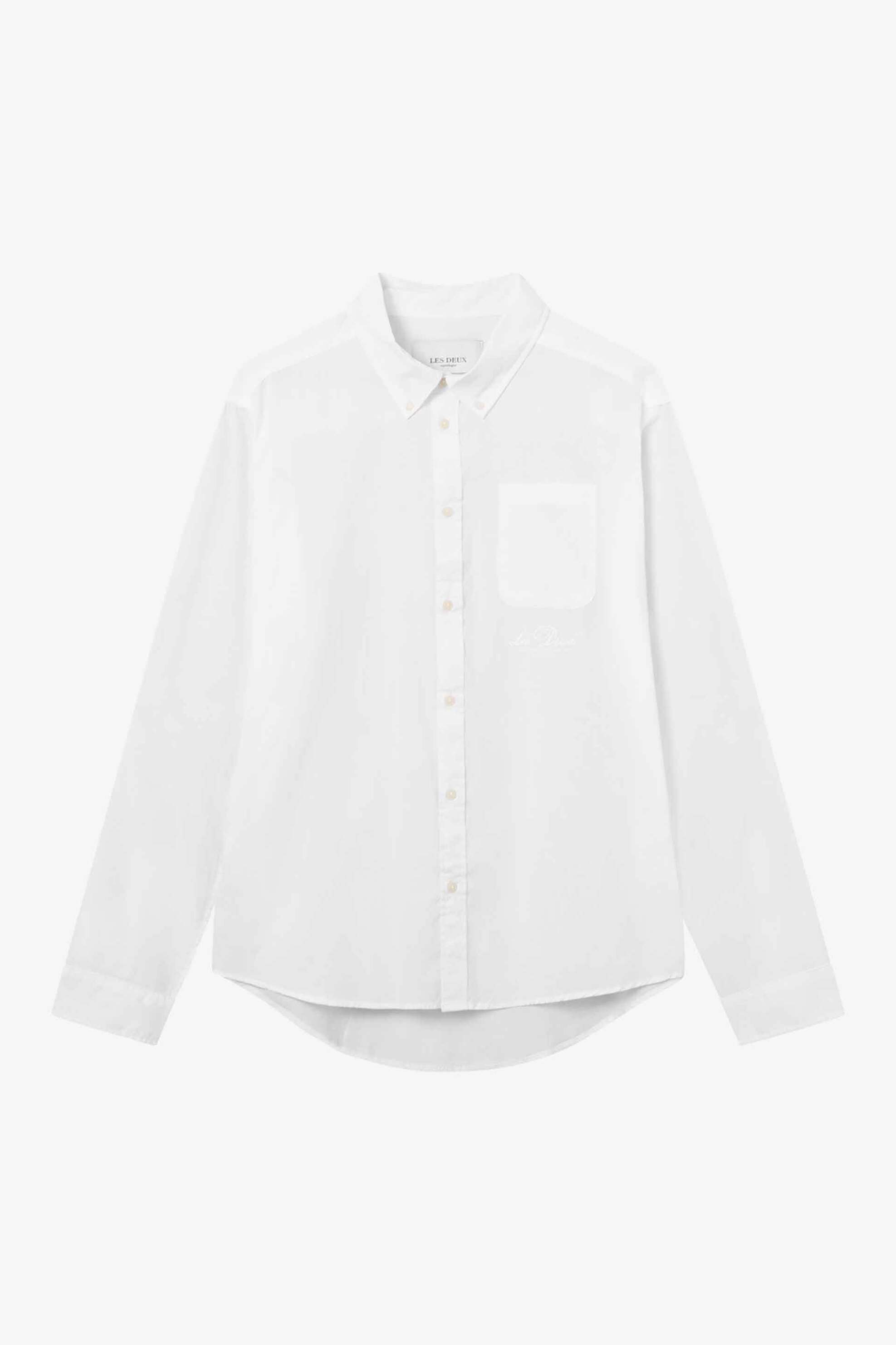 Les Deux ανδρικό πουκάμισο button down Regular Fit "Louis Light Oxford Shirt 2.0" - LDM410149 Λευκό