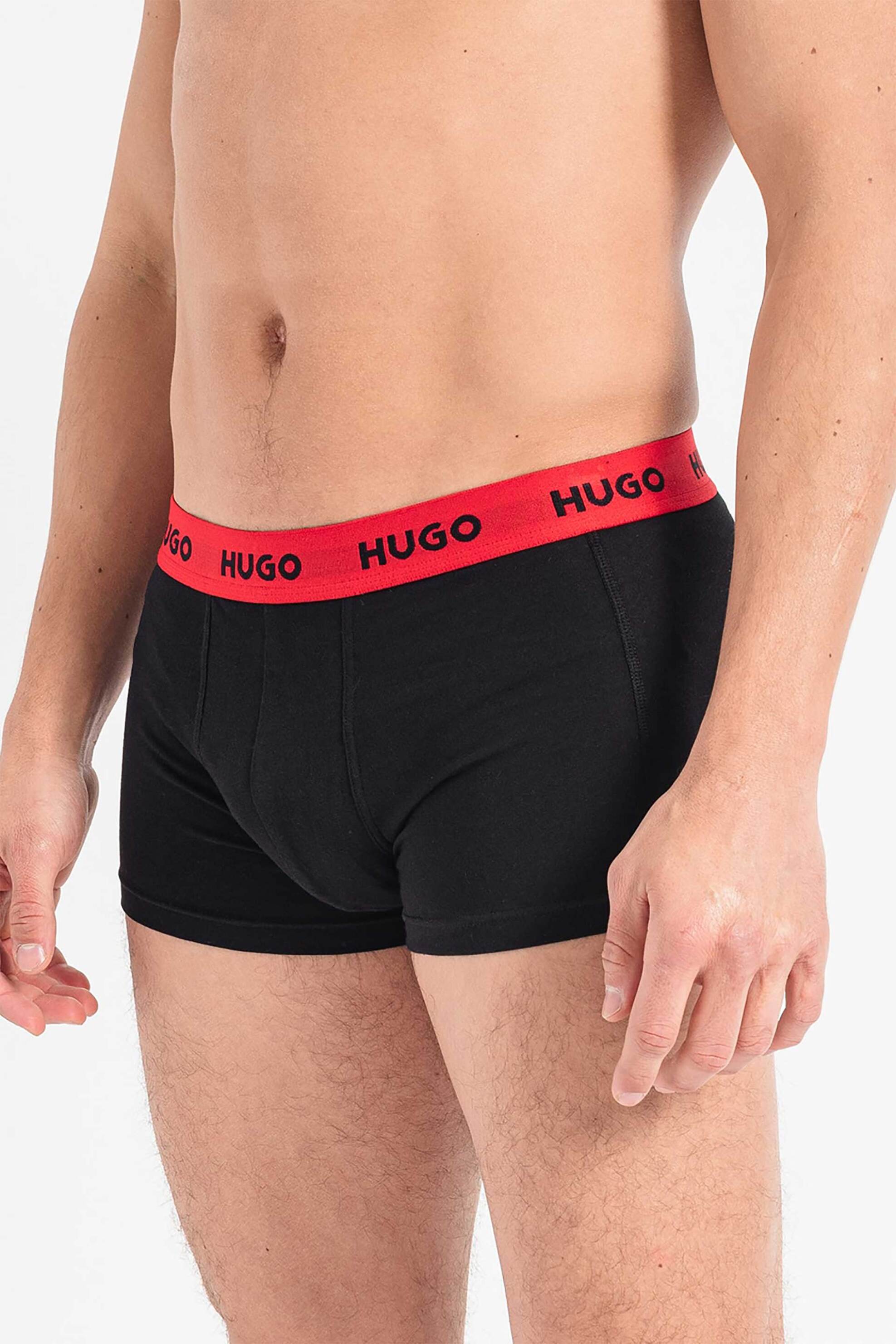 Hugo Boss ανδρικό σετ εσωρούχων με contrast λάστιχο με λογότυπο "Trunk" (3 τεμάχια) - 50469766 Denim Blue Ανοιχτό φωτογραφία