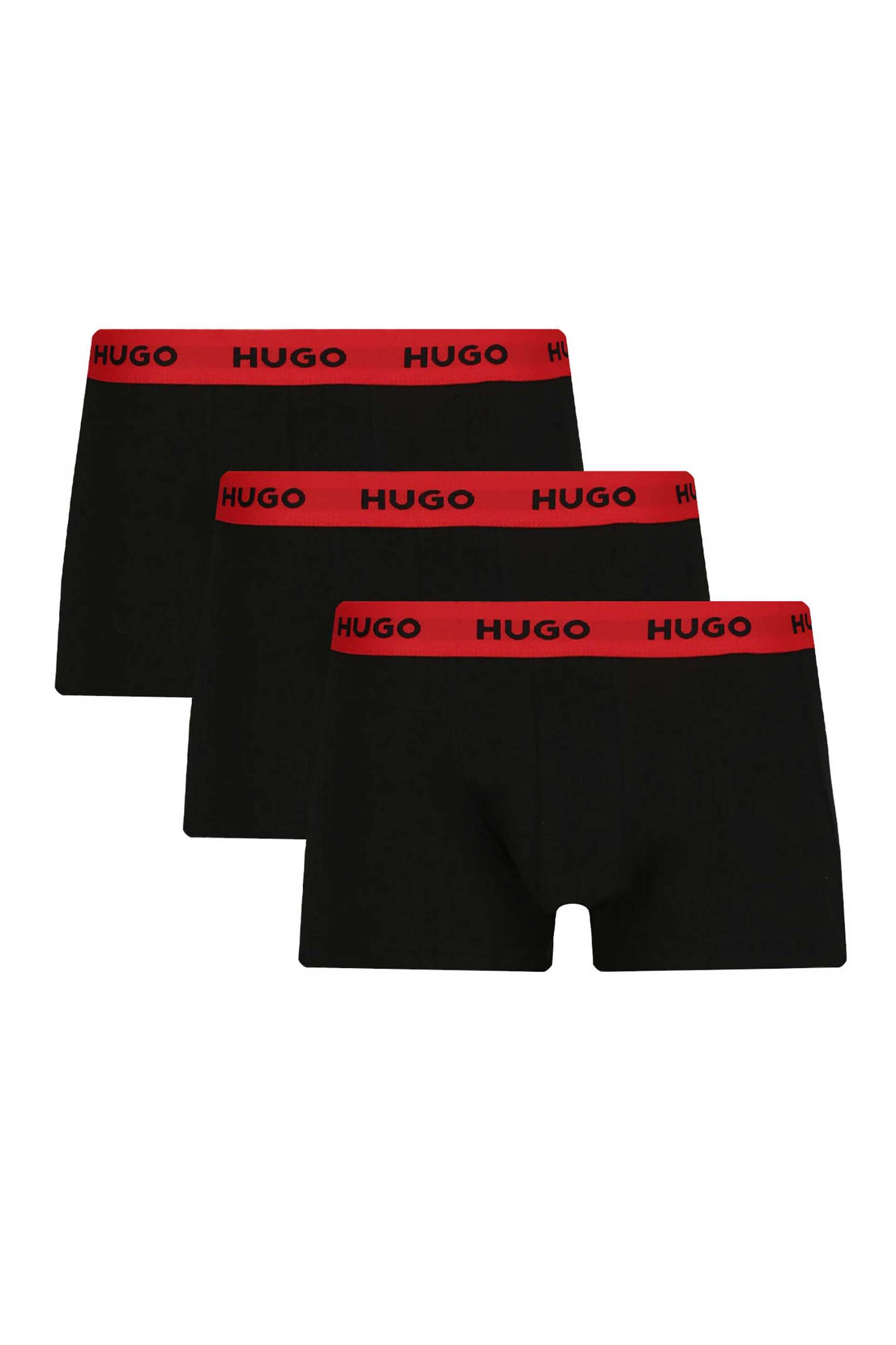 HUGO Hugo Boss ανδρικό σετ εσωρούχων με contrast λάστιχο με λογότυπο "Trunk" (3 τεμάχια) - 50469766 Μαύρο