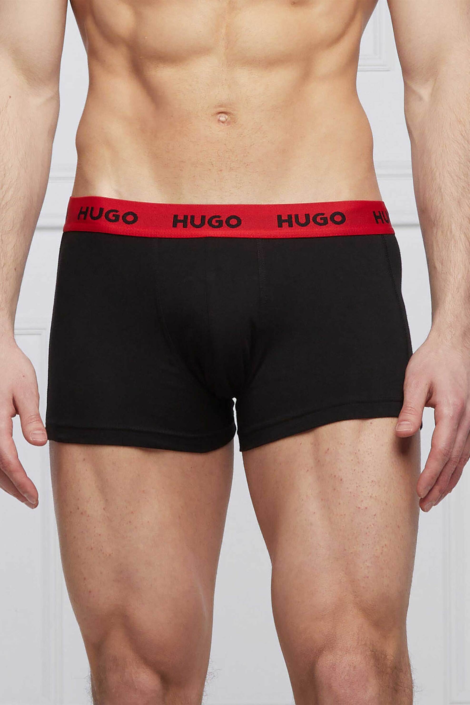 Hugo Boss ανδρικό σετ εσωρούχων με contrast λάστιχο με λογότυπο "Trunk" (3 τεμάχια) - 50469766 Μαύρο φωτογραφία