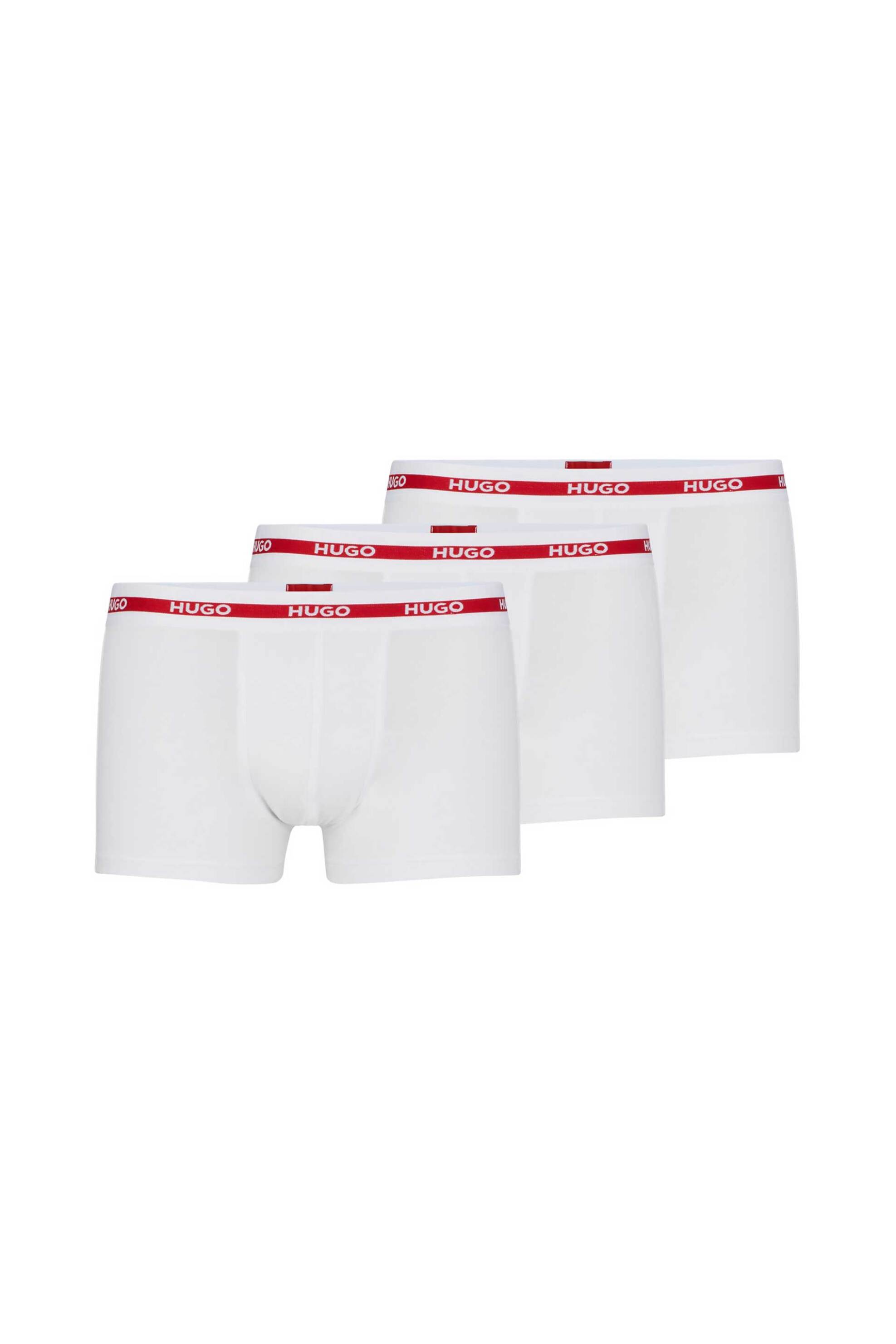 Hugo Boss ανδρικό σετ εσωρούχων με ελαστική μέση και επαναλαμβανόμενο λογότυπο "Trunk" (3 τεμάχια) - 50492375 Λευκό
