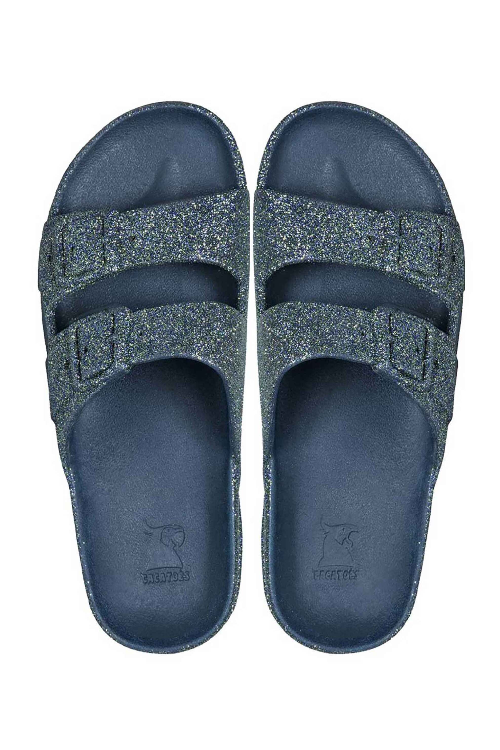 CACATOÈS Cacatoès γυναικείες sparkly σαγιονάρες "Trancoso" - TRANCOWE23 Μπλε Σκούρο