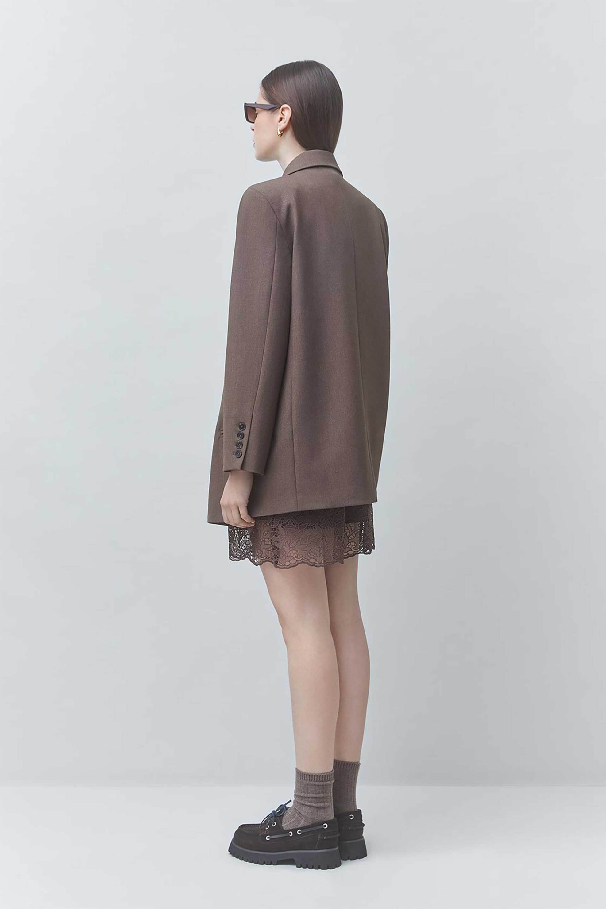 SUNCOO PARIS Suncoo Paris γυναικείο σακάκι oversized "Duke" - C10153H26 Καφέ - 3
