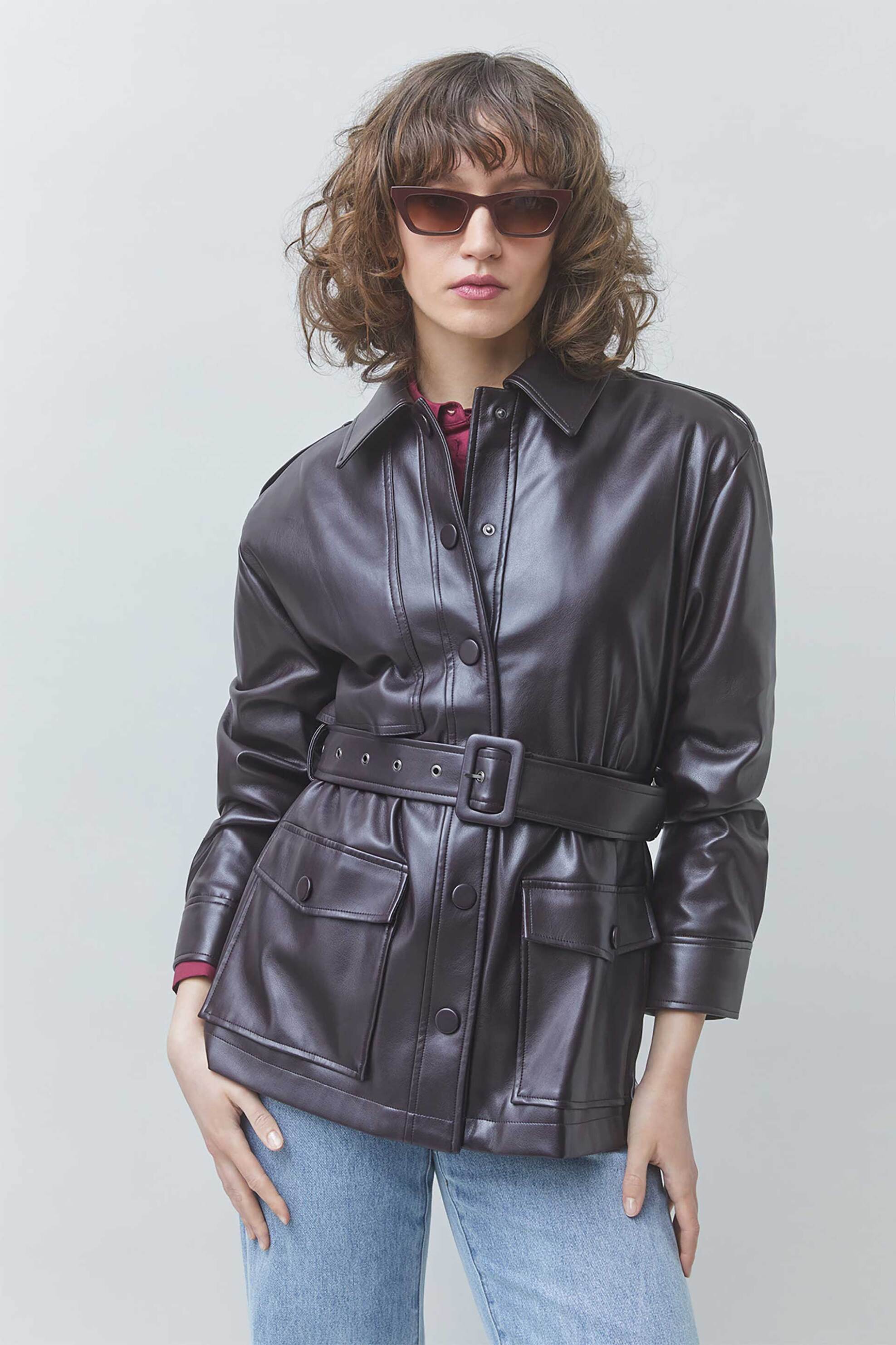 Suncoo Paris γυναικείο σακάκι faux leather 