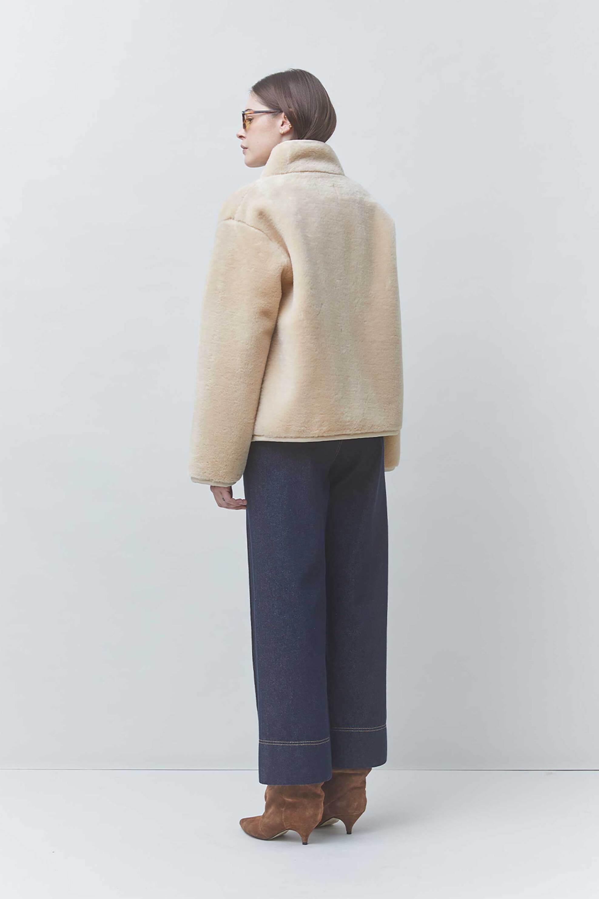 SUNCOO PARIS Suncoo Paris γυναικείο jacket faux fur "Elite" - C11277H26 Μπεζ - 3