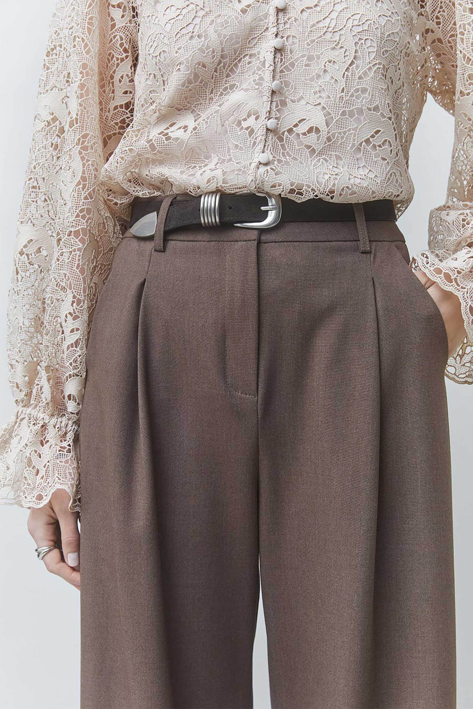 Suncoo Paris γυναικείο παντελόνι μονόχρωμο Wide Leg