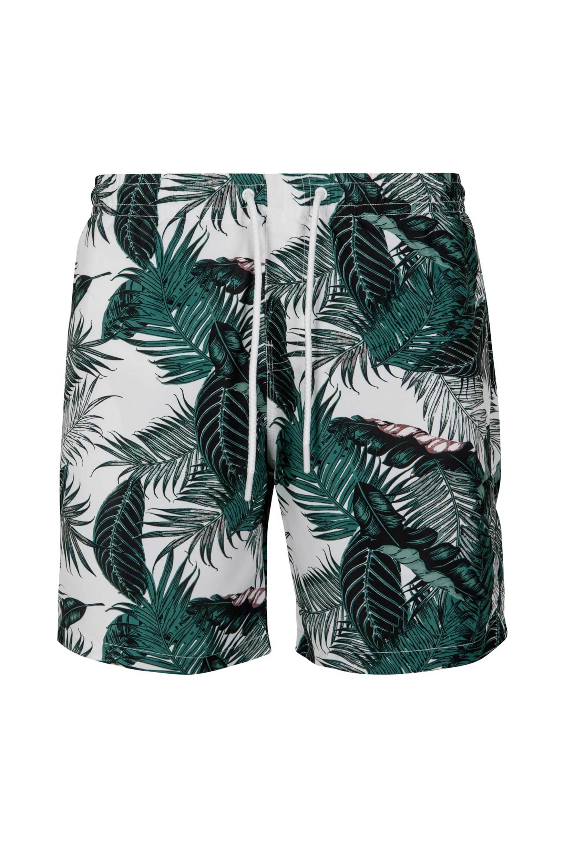 URBAN CLASSICS Urban Classics ανδρικό μαγιό με all-over print - TB2679 Πράσινο Σκούρο