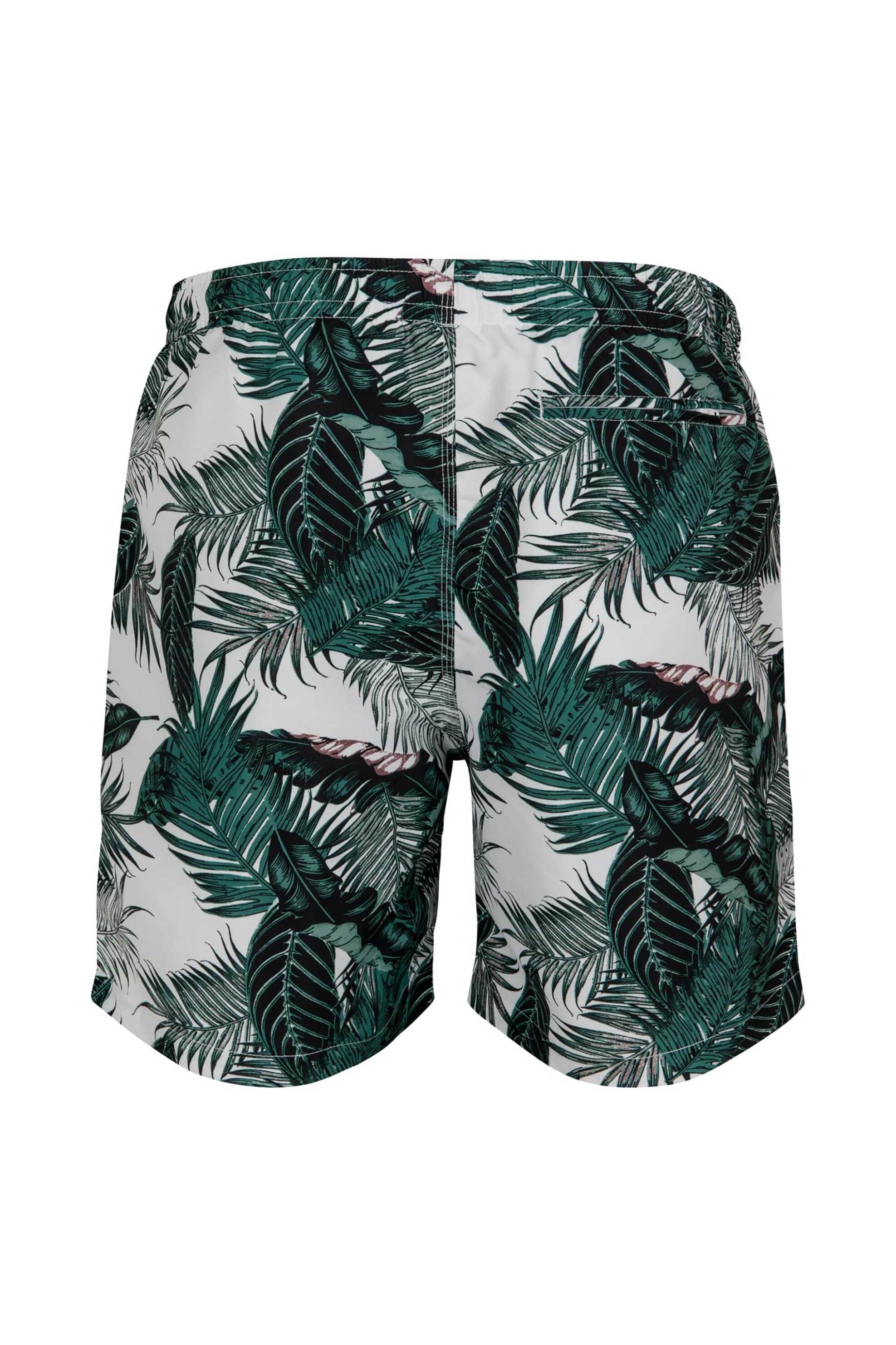 Urban Classics ανδρικό μαγιό με all-over print - TB2679 Πράσινο Σκούρο φωτογραφία