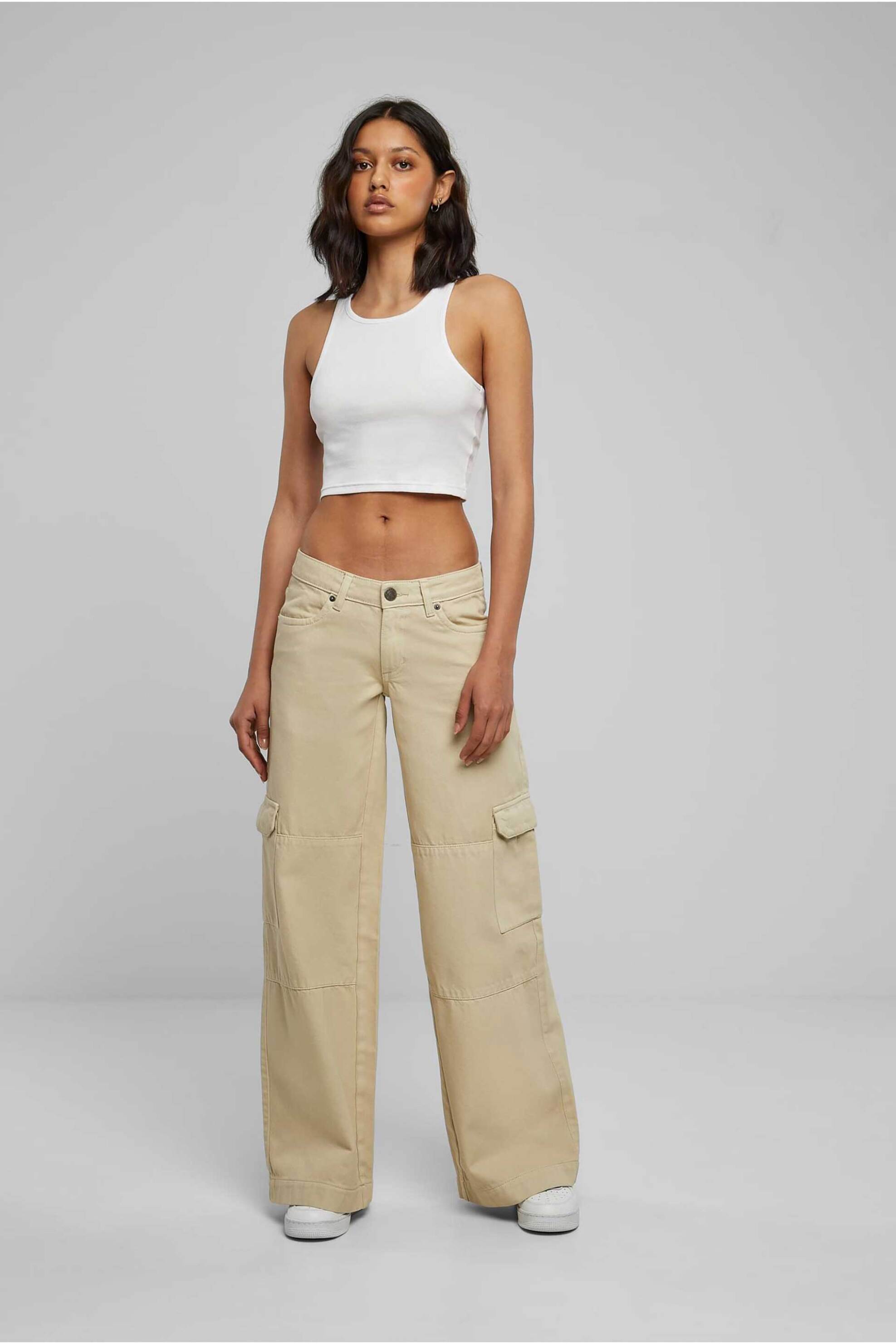 Urban Classics γυναικείo cropped top rib - TB1498 Λευκό φωτογραφία