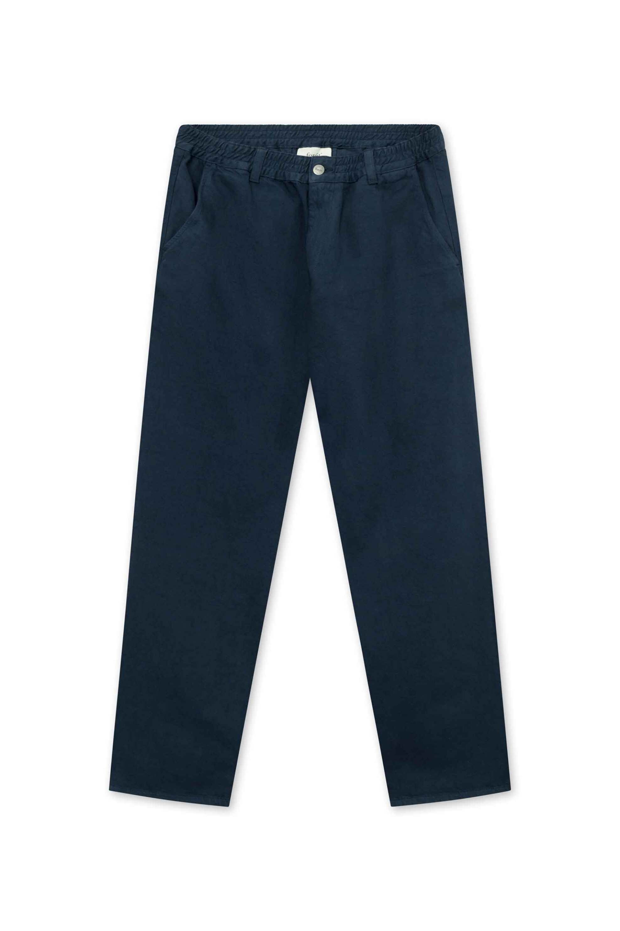FORÉT Forét ανδρικό παντελόνι με ελαστική μέση Loose Fit "Clay" - 2903 Σκούρο Μπλε