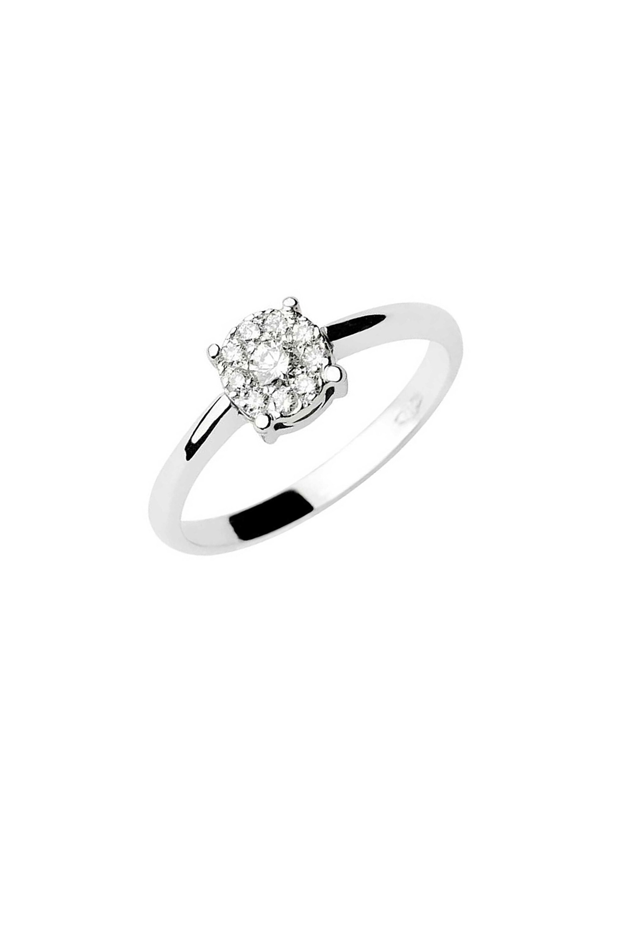 Li - LA - LO Li - LA - LO γυναικείο δαχτυλίδι από λευκό χρυσό 18K και διαμάντια μπριγιάν 