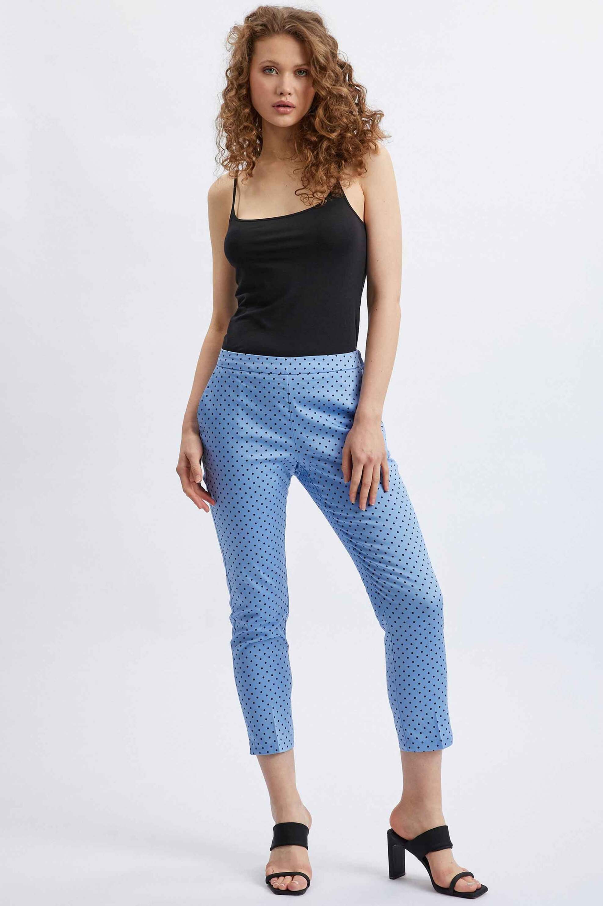 ORSAY Orsay γυναικείο cropped βαμβακερό παντελόνι με all-over polka dot print και τσέπες - 356249-520000