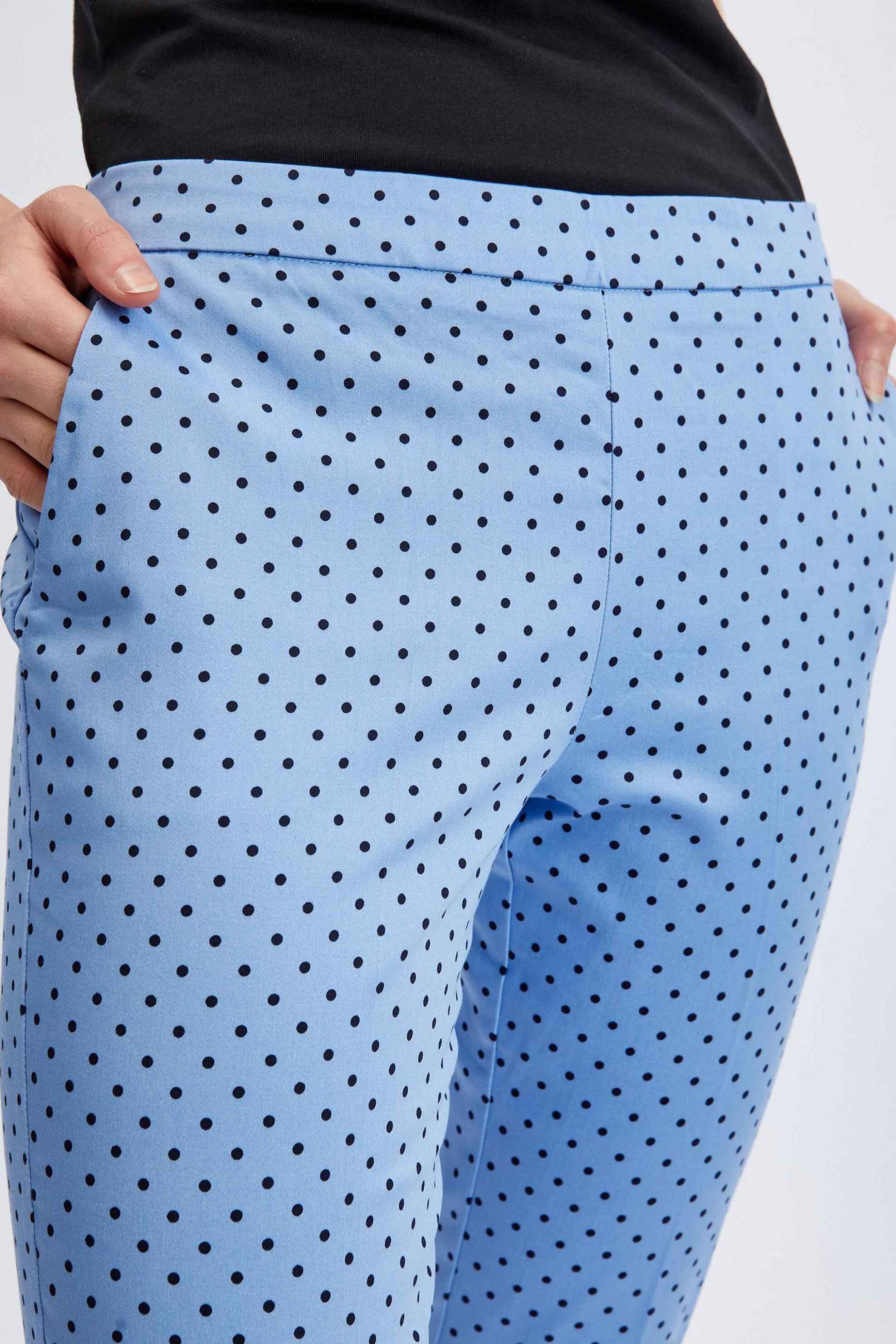 Orsay γυναικείο cropped βαμβακερό παντελόνι με all-over polka dot print και τσέπες - 356249-520000 φωτογραφία