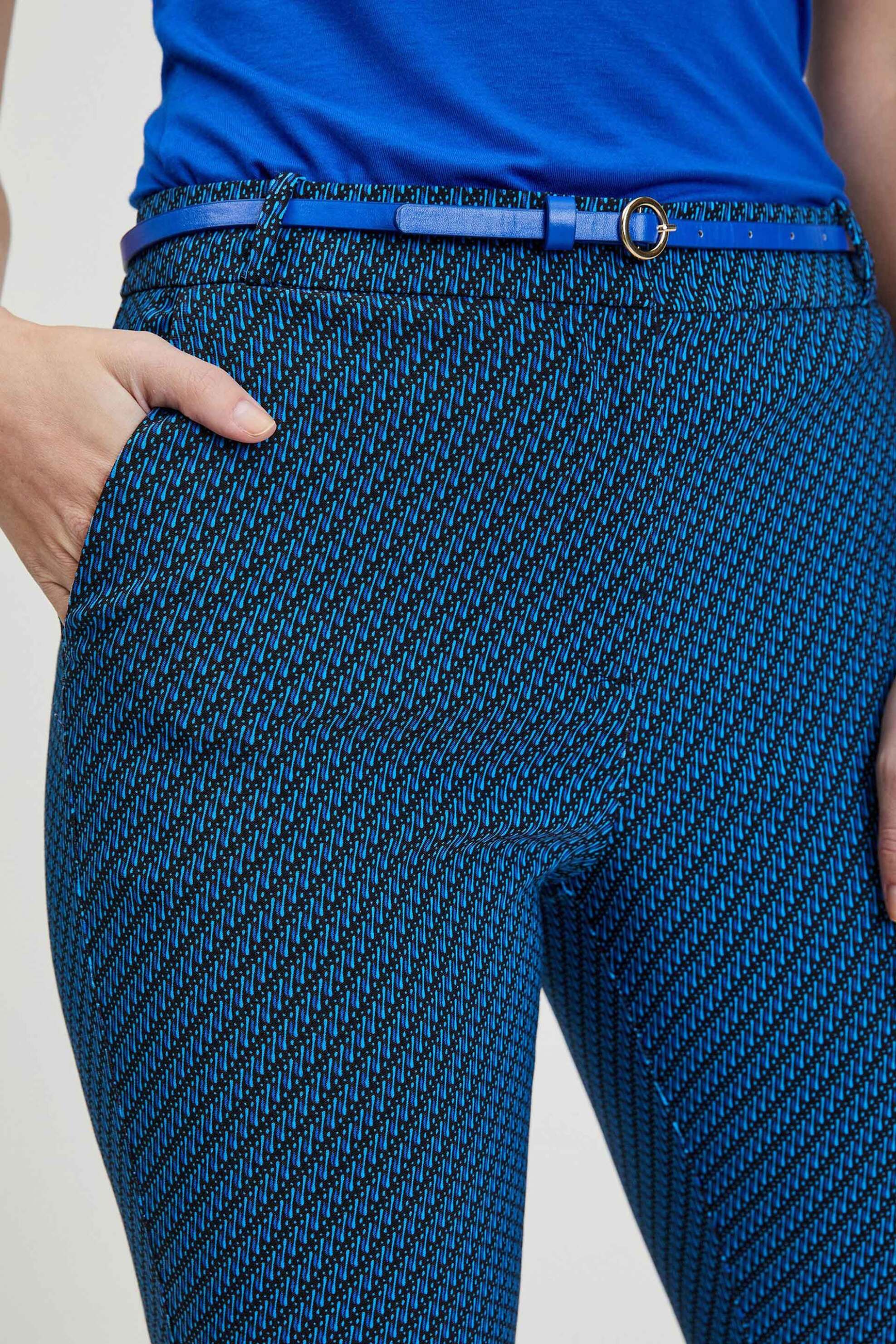 Orsay γυναικείο παντελόνι cropped με all-over print Cigarette Cut - 390303-555000 Μπλε Ρουά φωτογραφία