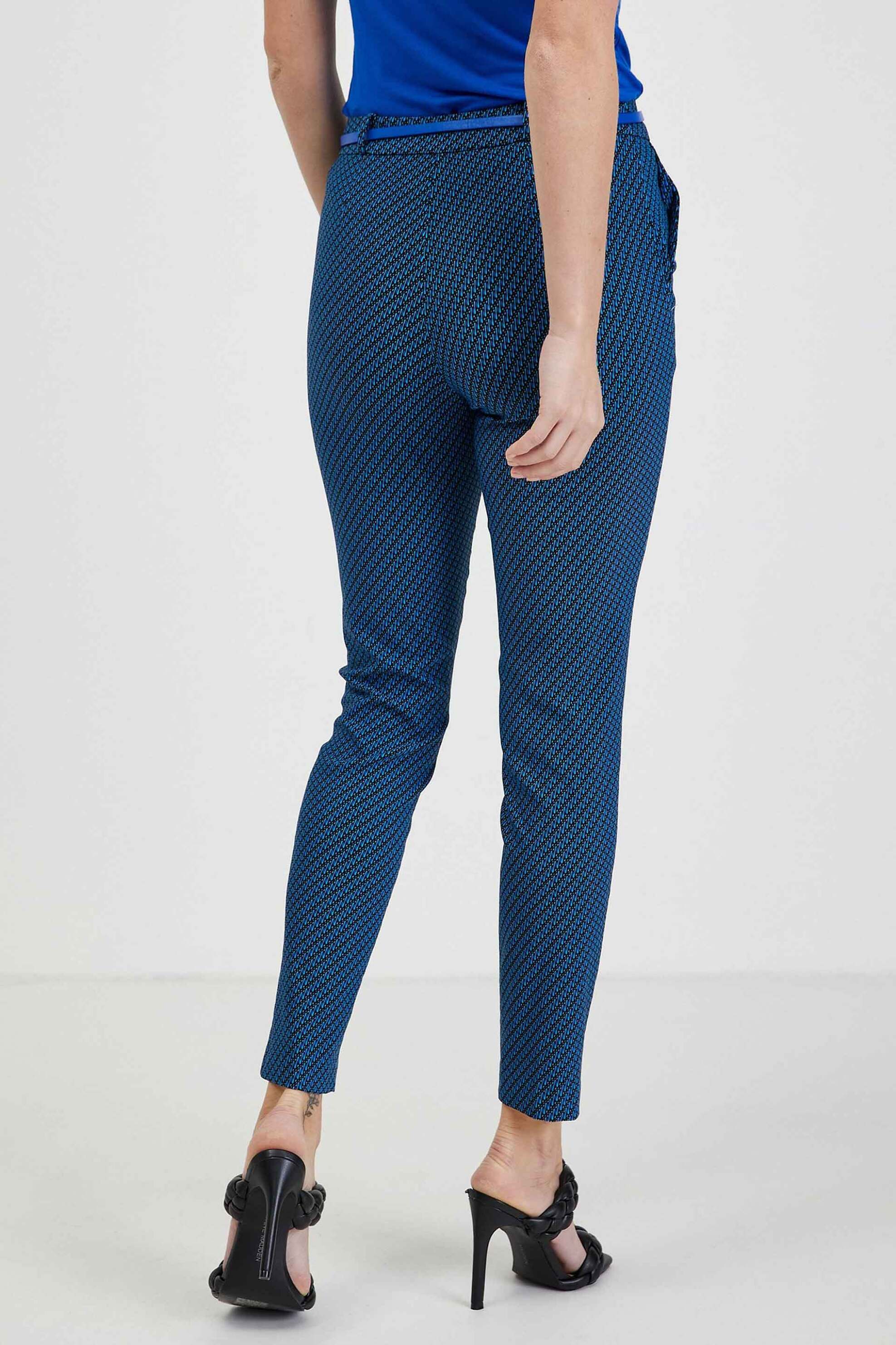 Orsay γυναικείο παντελόνι cropped με all-over print Cigarette Cut - 390303-555000 Μπλε Ρουά φωτογραφία