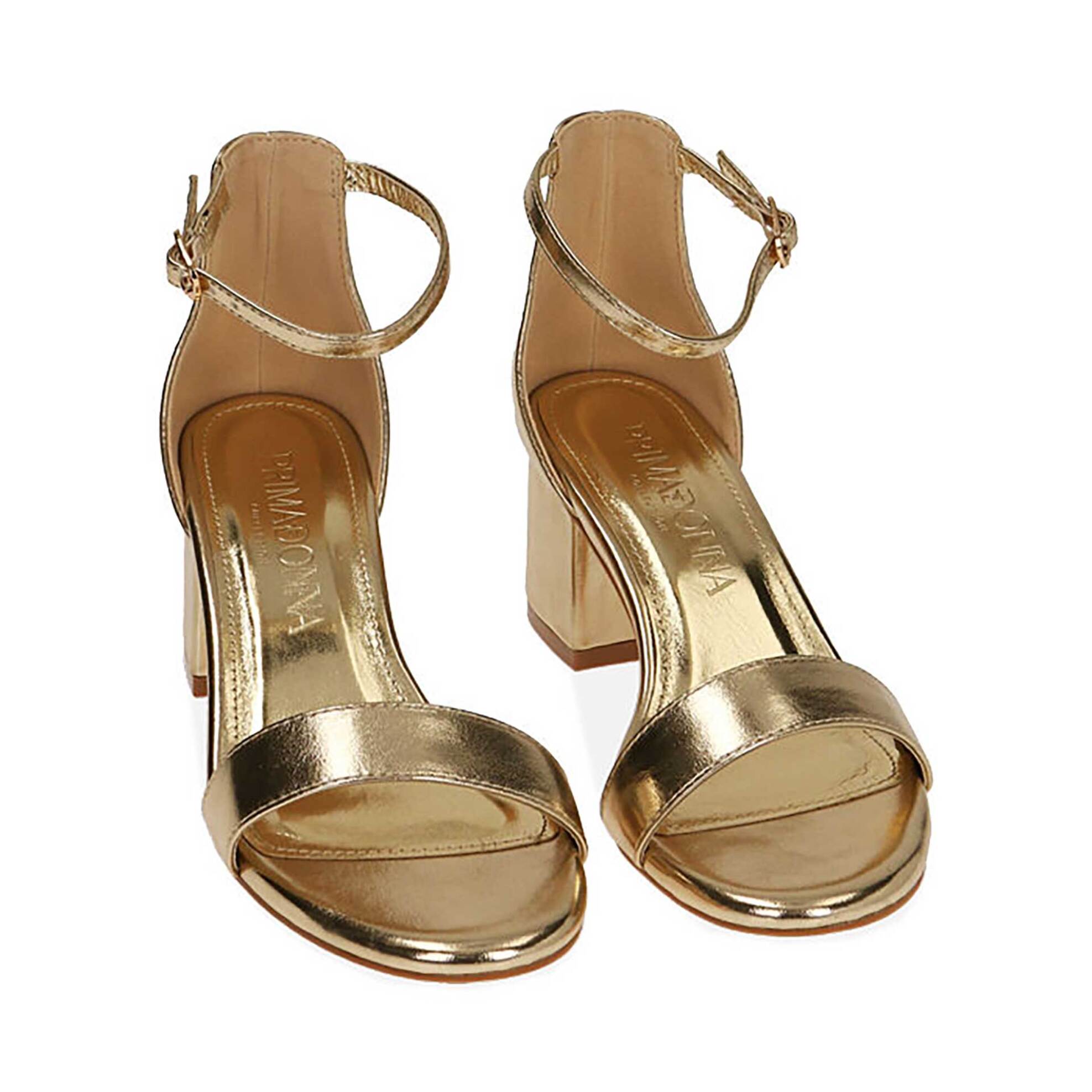 Primadonna γυναικεία πέδιλα μεταλλιζέ με χοντρό τακούνι - 212707031LMOROG Χρυσό φωτογραφία