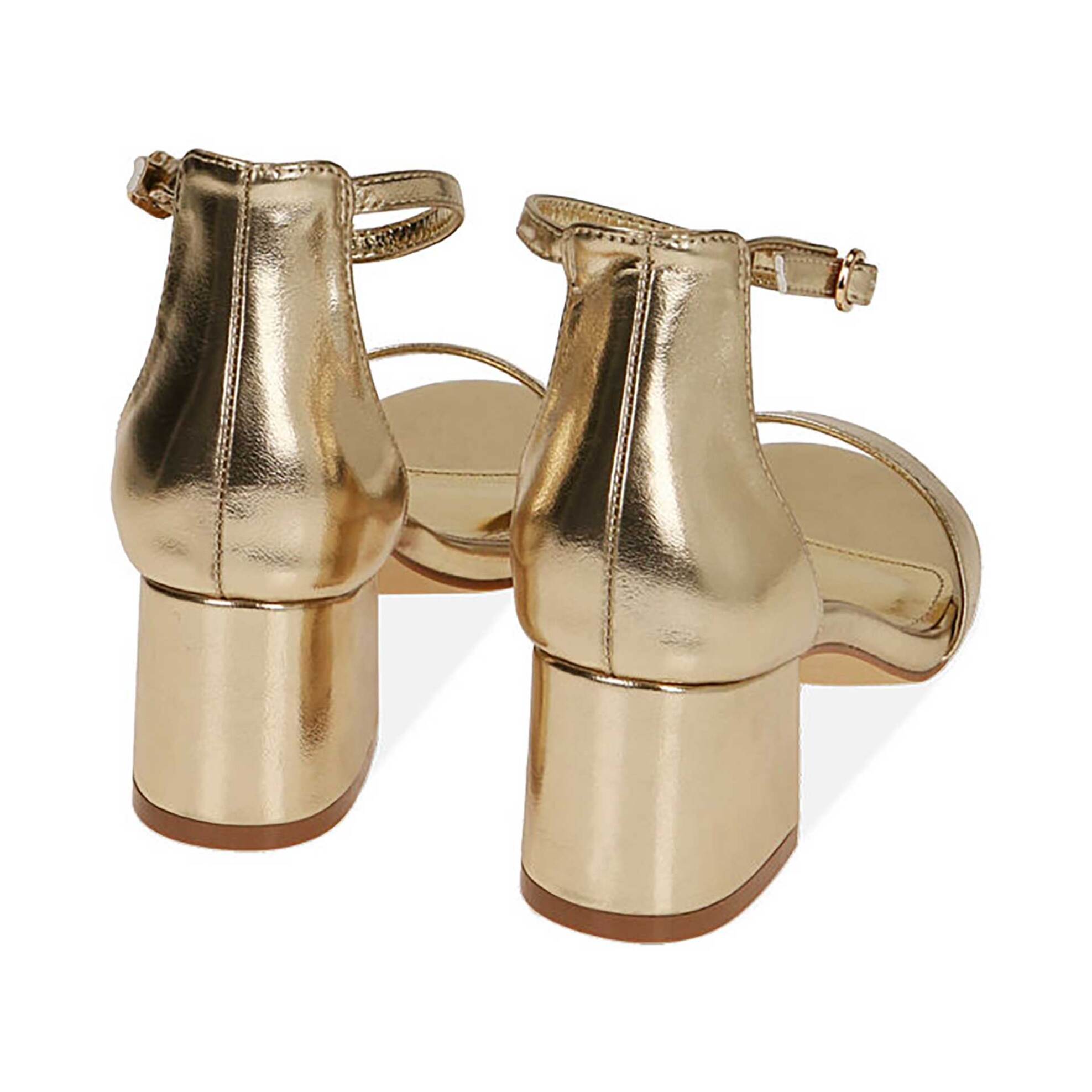 Primadonna γυναικεία πέδιλα μεταλλιζέ με χοντρό τακούνι - 212707031LMOROG Χρυσό φωτογραφία