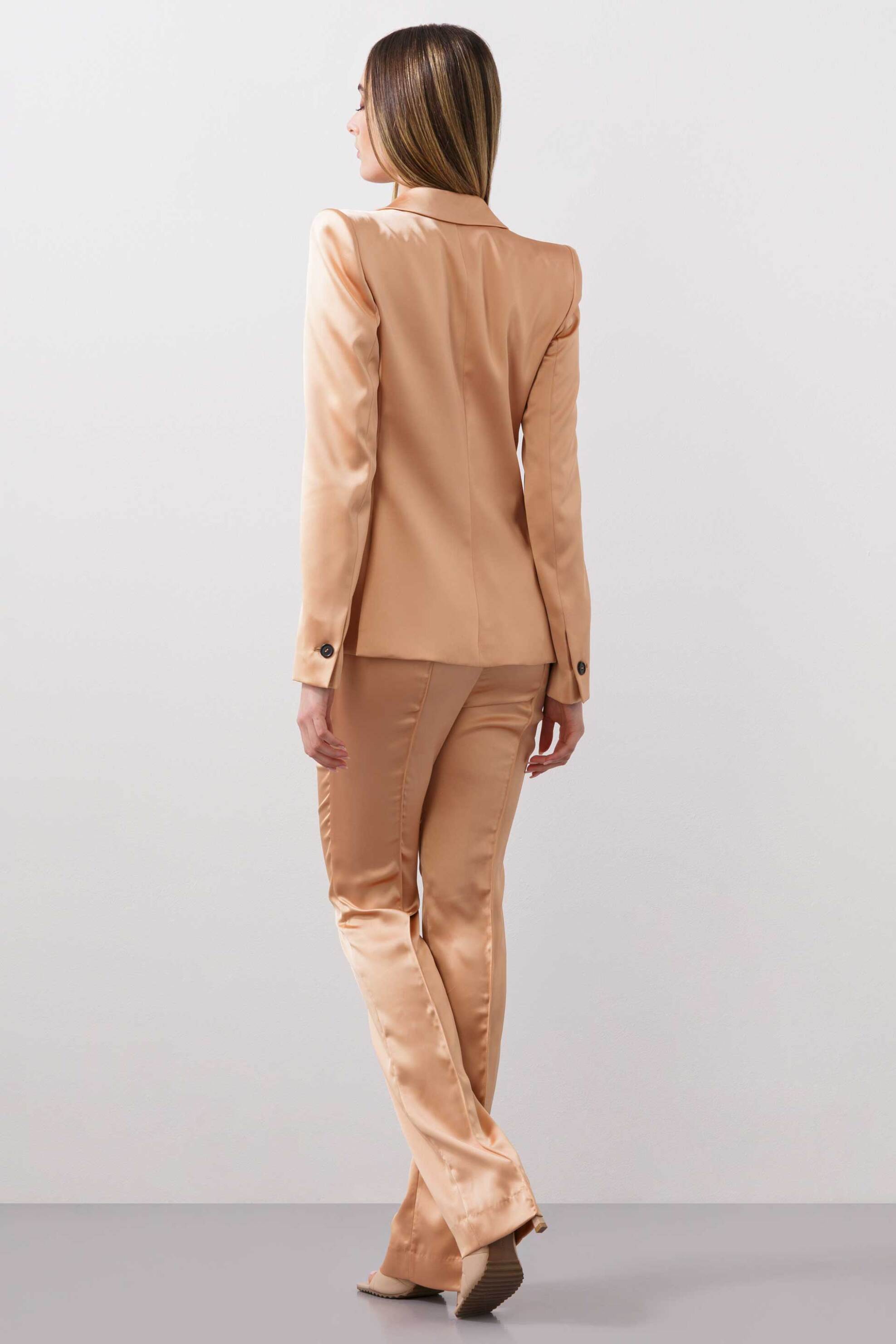 Bcbgmaxazria Γυναικείο Κλασσικό Σατέν Σακάκι με Βάτες - 23Srj050Vi06 Σομόν