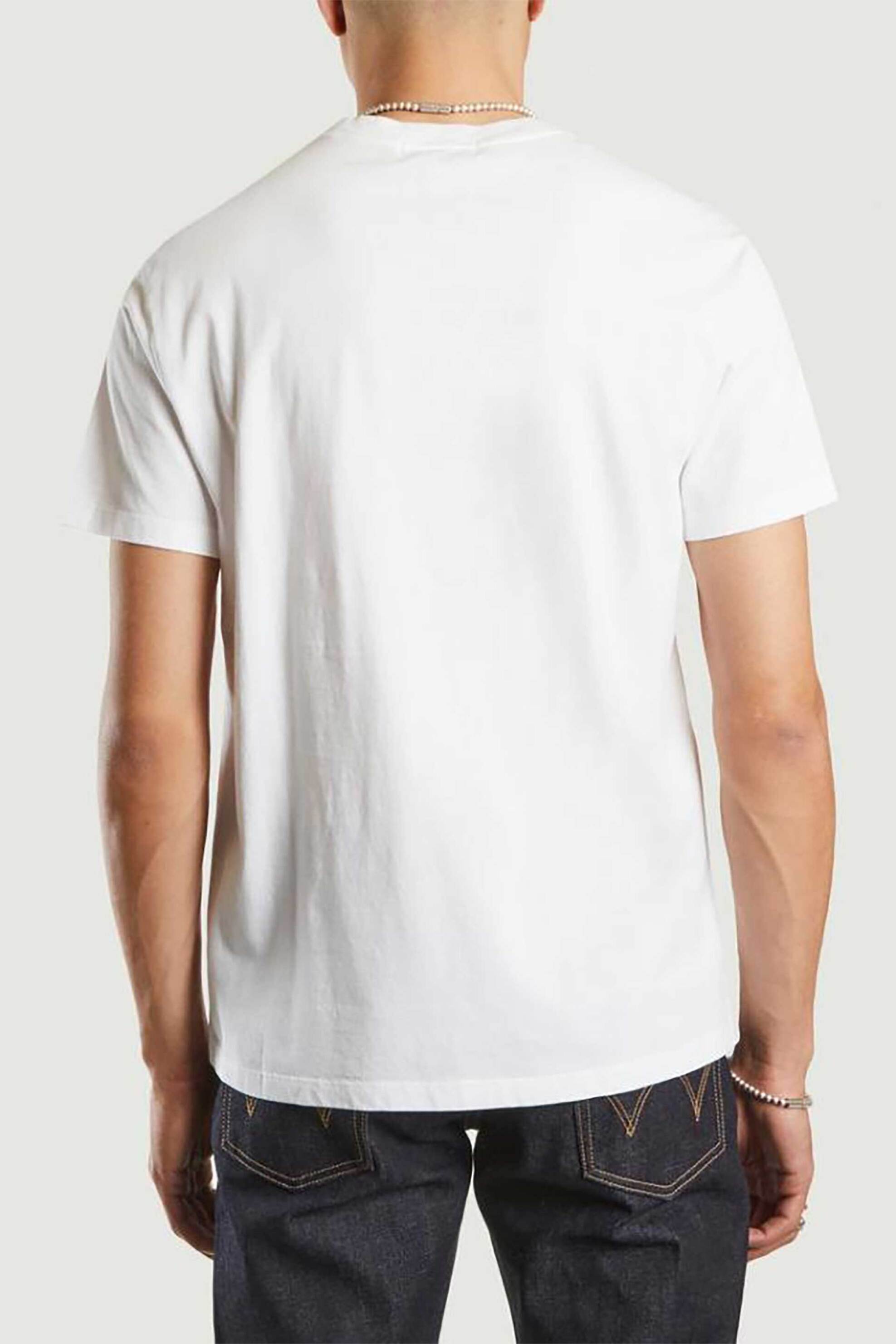 Maison Labiche unisex βαμβακερό T-shirt μονόχρωμο με κεντημένο lettering "The Dude" - PMPOPINDUDE Λευκό φωτογραφία