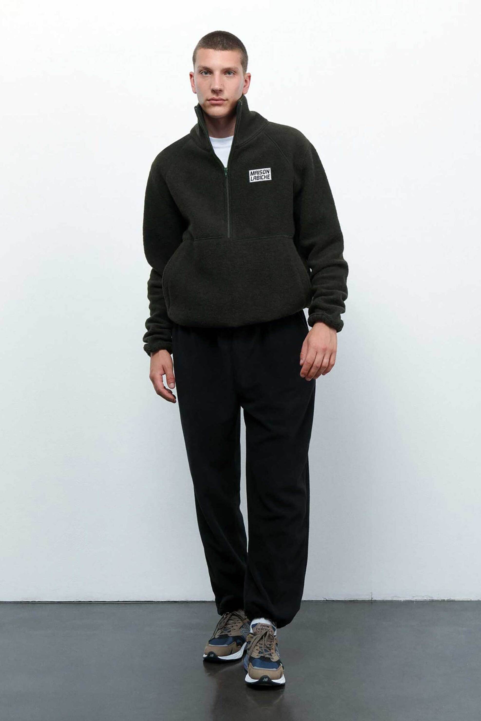 Maison Labiche ανδρικό παντελόνι φόρμας μονόχρωμο "Arcole" - RMARCOLELABEL Μαύρο