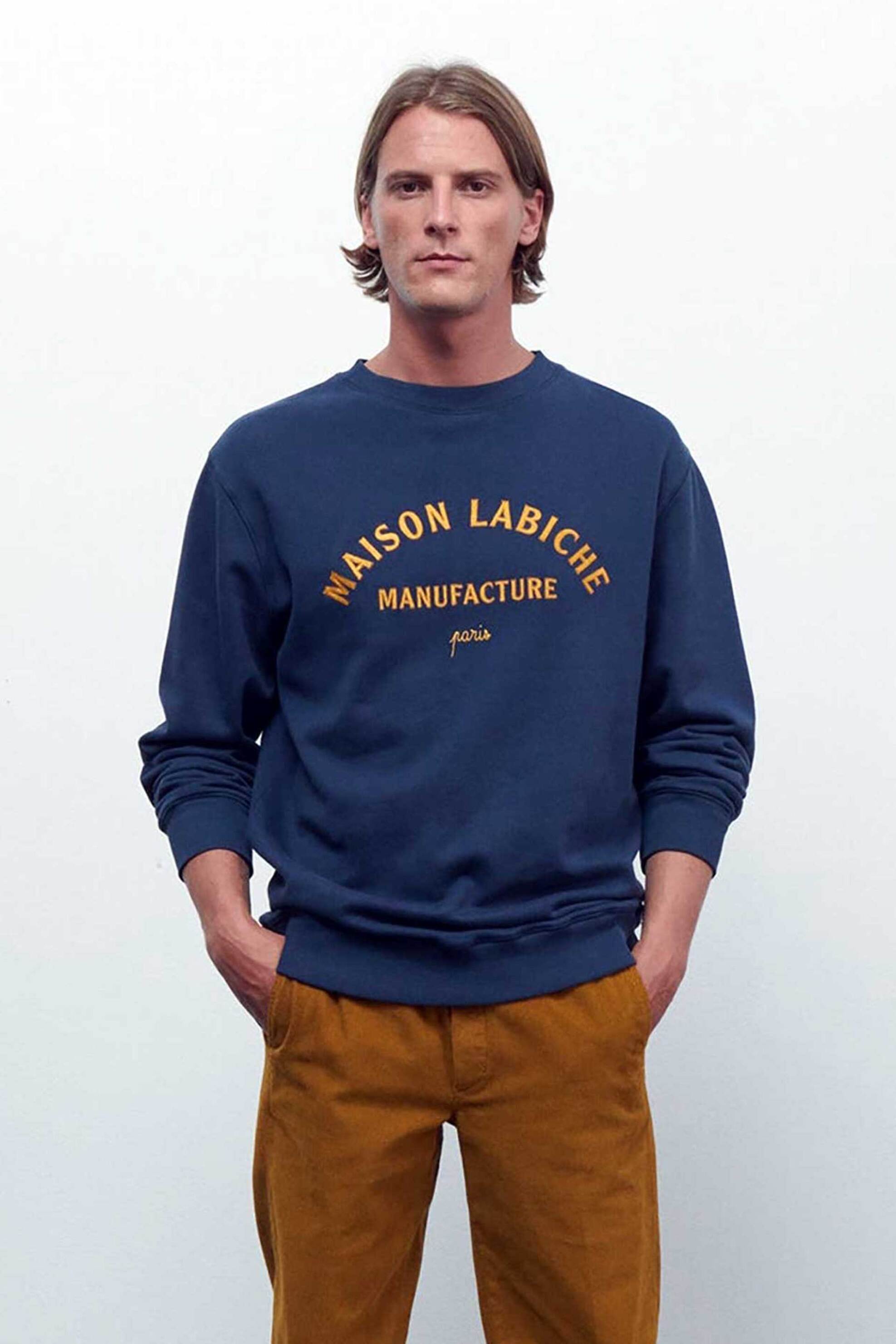 Maison Labiche ανδρικό φούτερ "Mini Manufacture Charonne" - RMCHARONMANUF Μπλε Σκούρο