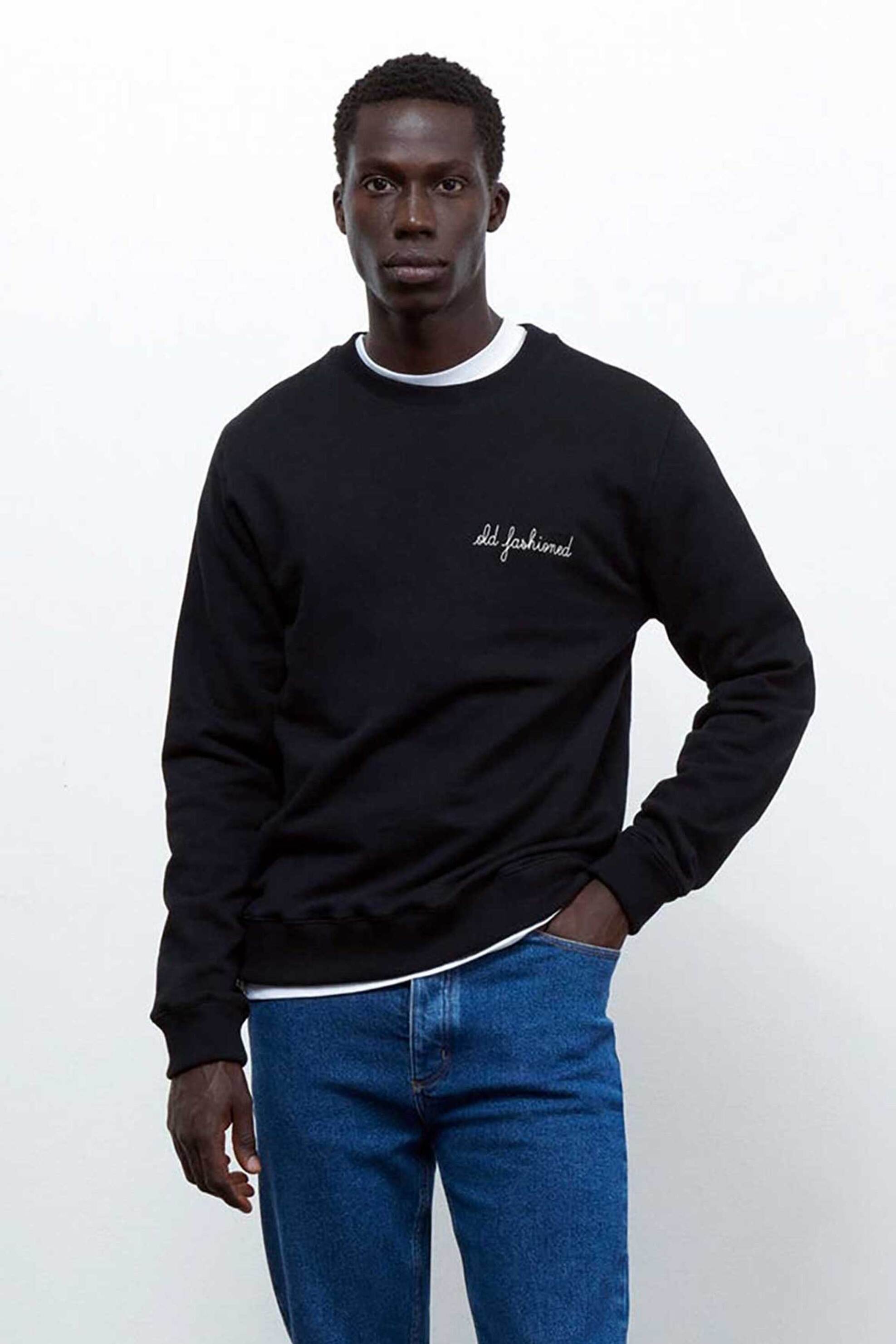 Maison Labiche ανδρικό φούτερ "Old Fashionned Charonne" - RMCHARONOLD Μαύρο