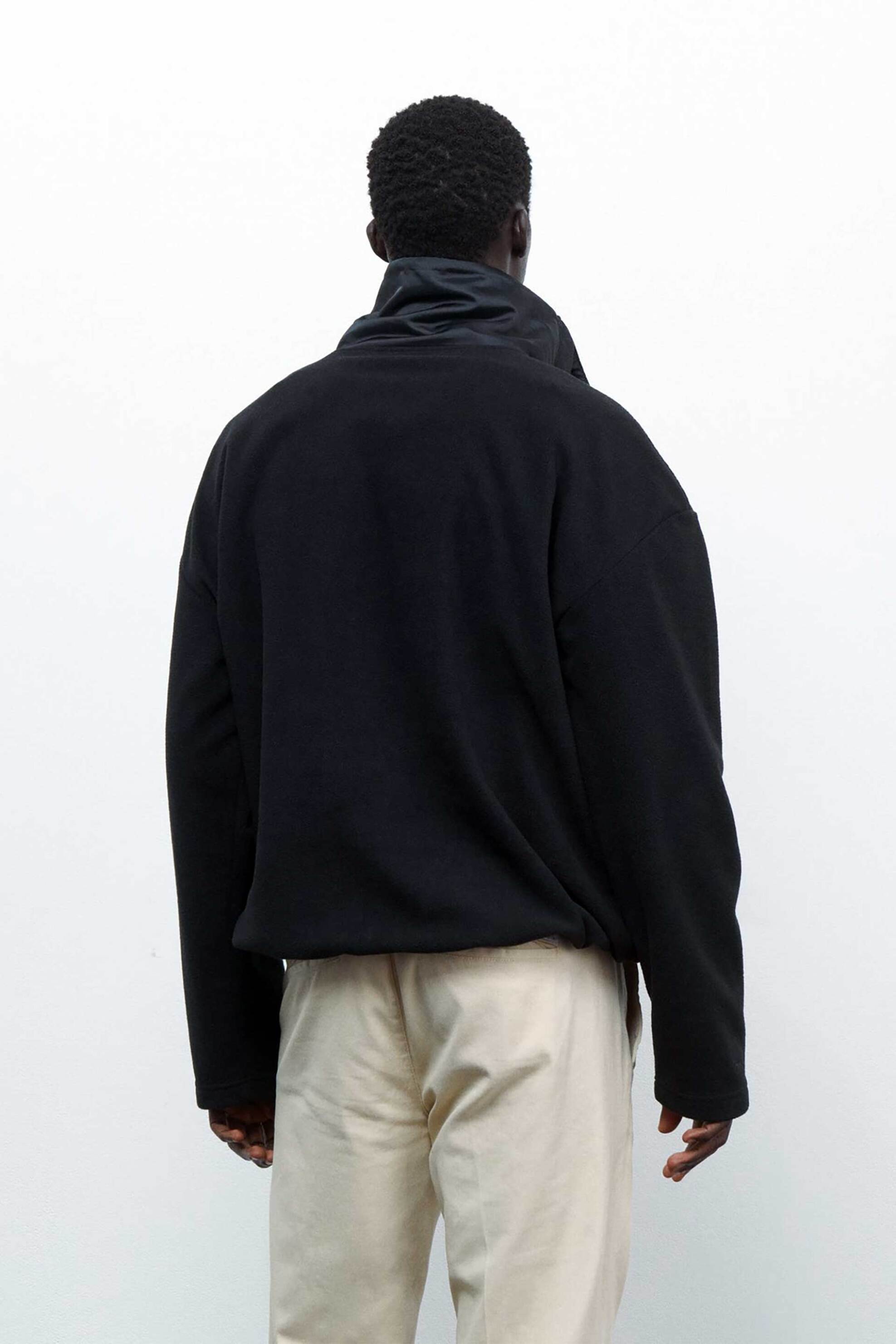 Maison Labiche ανδρική μπλούζα με διπλό γιακά "Mourlot Polar" - RMMOULOTLAB Μαύρο φωτογραφία