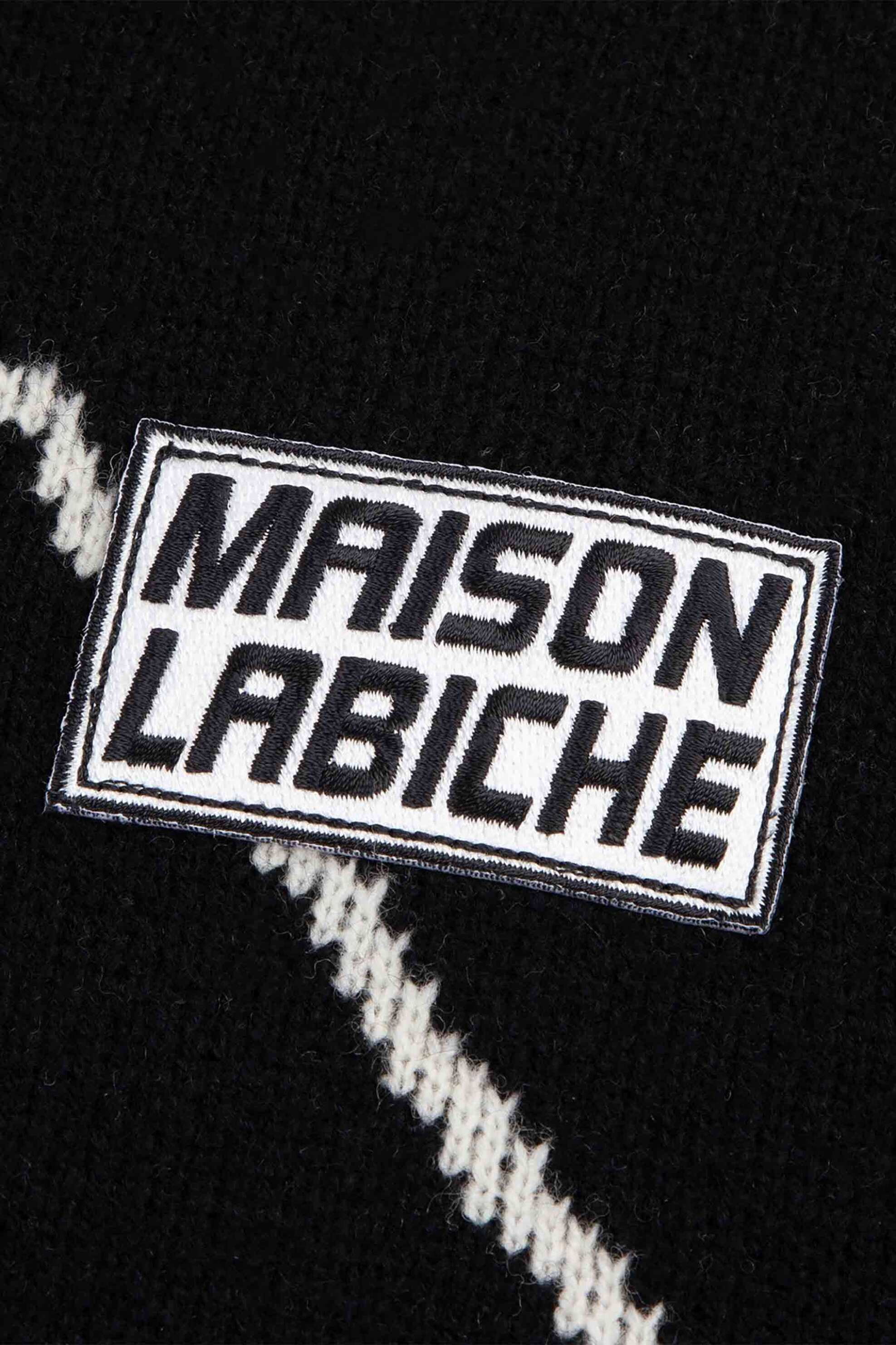 Maison Labiche ανδρική μάλλινη μπλούζα με σχέδιο στην πλέξη "Mountain Pronteau" - RMPRONTEAUMON Μαύρο φωτογραφία