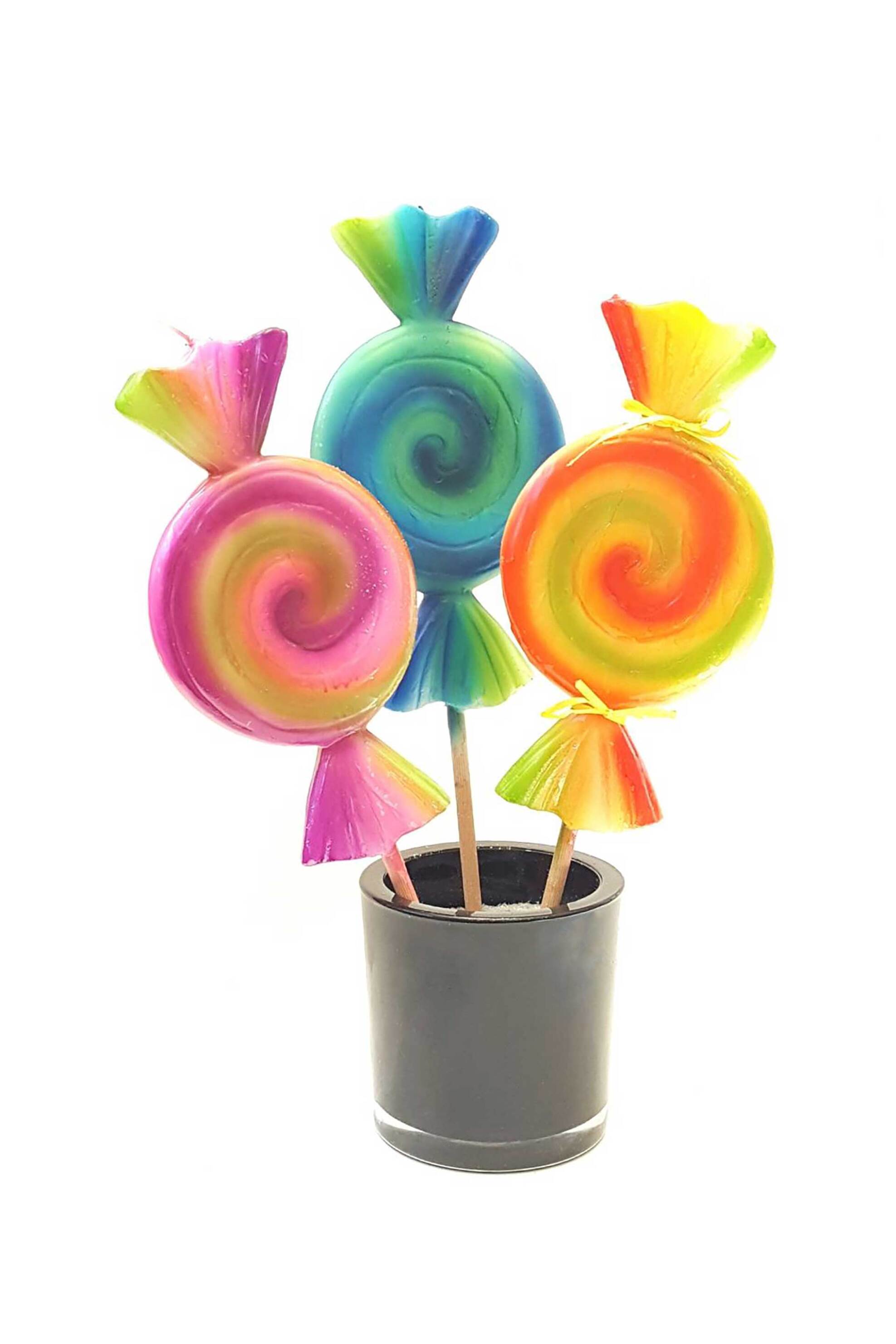 MANOS CANDLES Manos Candles χειροποίητη πασχαλινή λαμπάδα "Candy on Stick" - 4086