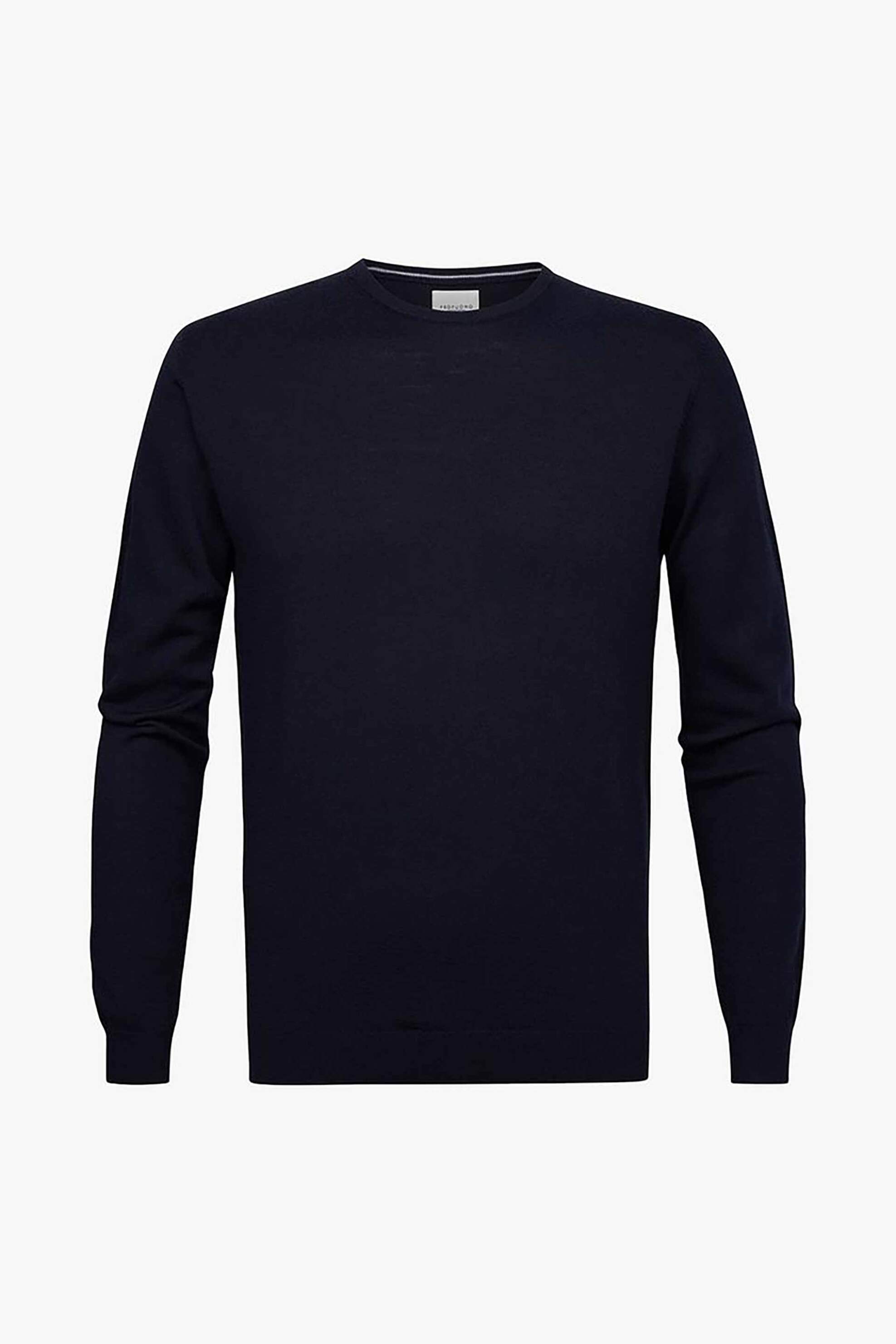 Profuomo Ανδρικό Μάλλινο Πουλόβερ Μονόχρωμο Slim Fit - Pp2J00005A Σκούρο Μπλε