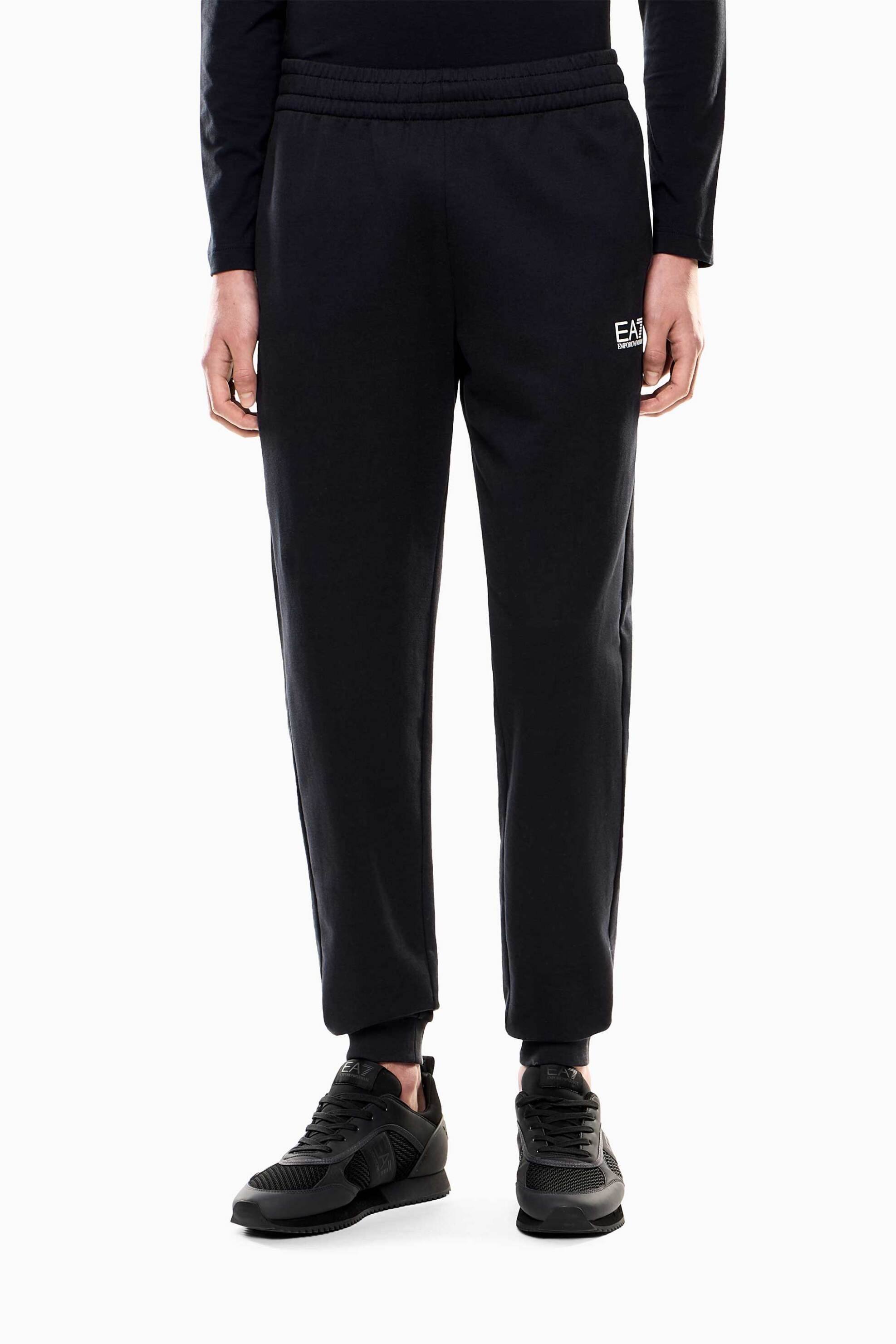 EA7 ανδρικό παντελόνι φόρμας με λογότυπο Slim Fit - 8NPP66PJVRZ Μαύρο φωτογραφία