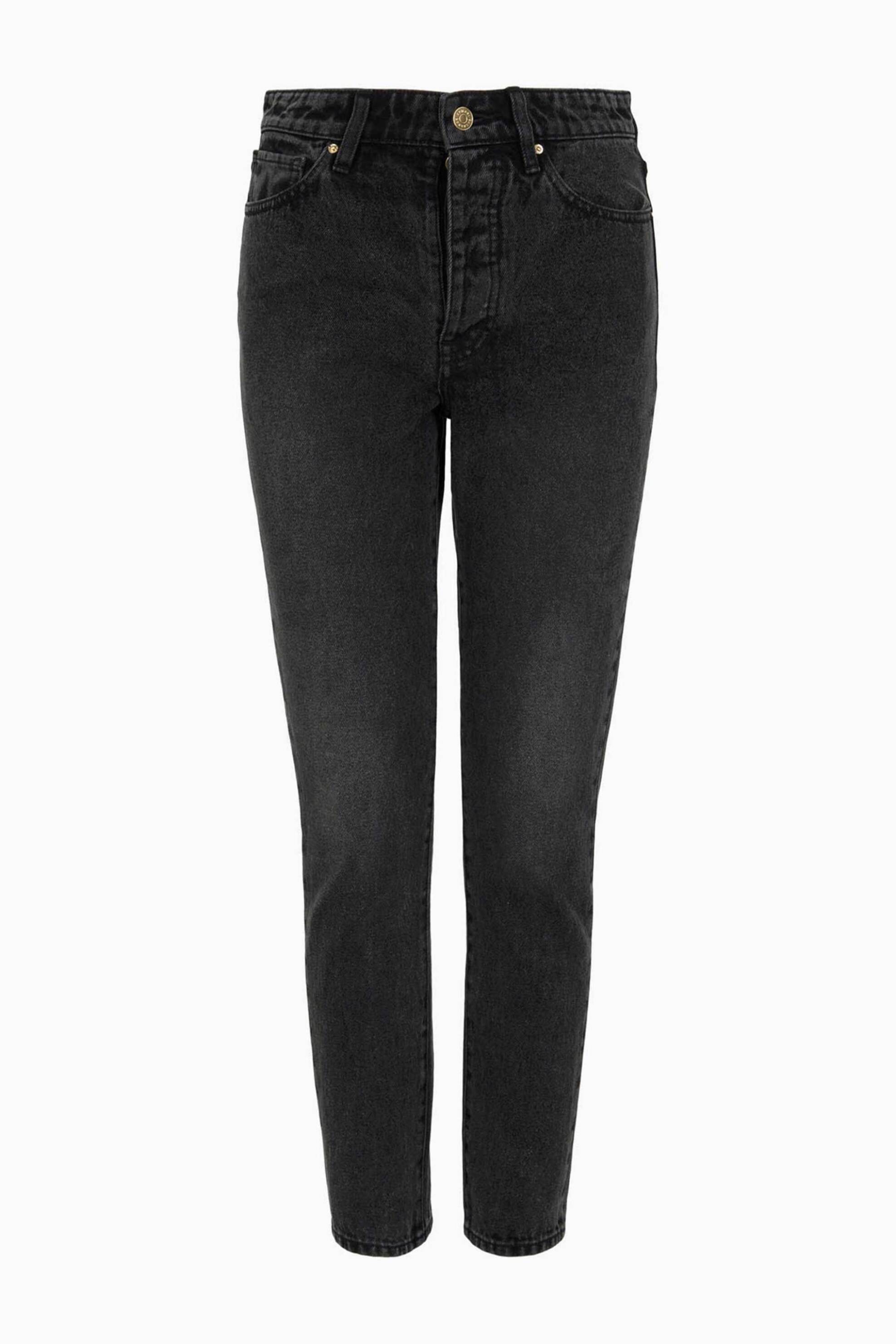  Armani Exchange γυναικείο τζιν παντελόνι πεντάτσεπο μονόχρωμο ψηλόμεσο - 6RYJ51Y11AZ Μαύρο 2025