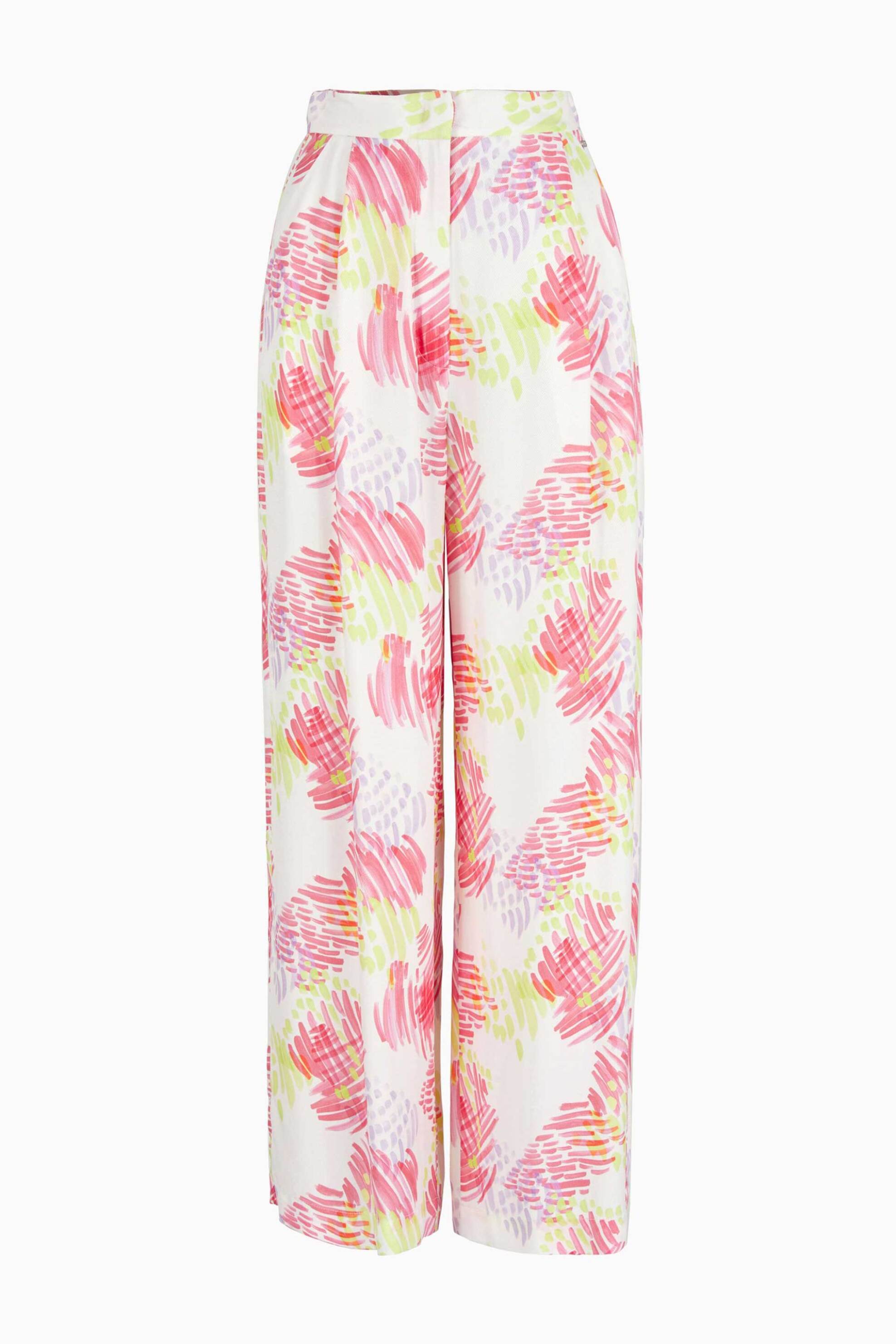 Armani Exchange γυναικεία παντελόνα με εμπριμέ print - 3DYP24YN5TZ Ροζ φωτογραφία