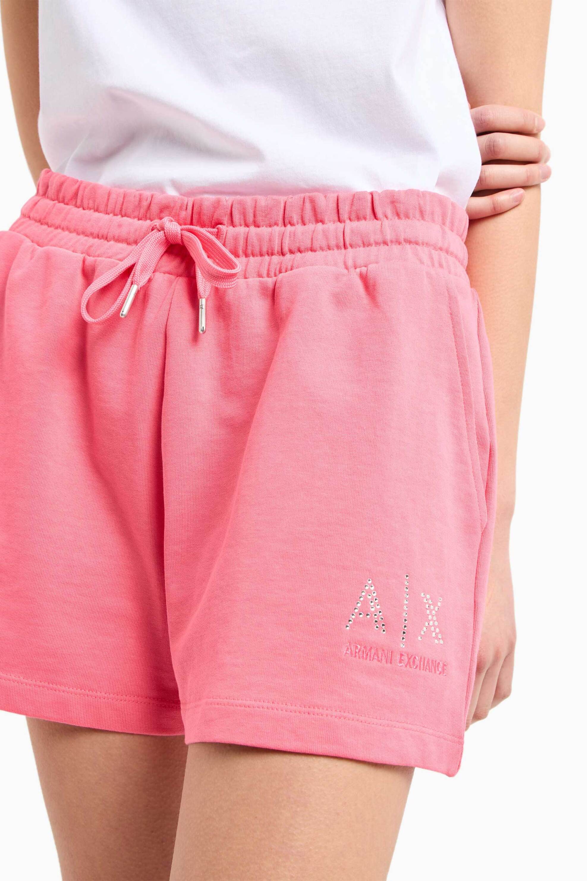 Armani Exchange Γυναικείο Σορτς με Λογότυπο - 3Dys89Yjfhz Ροζ Φλαμίνγκο