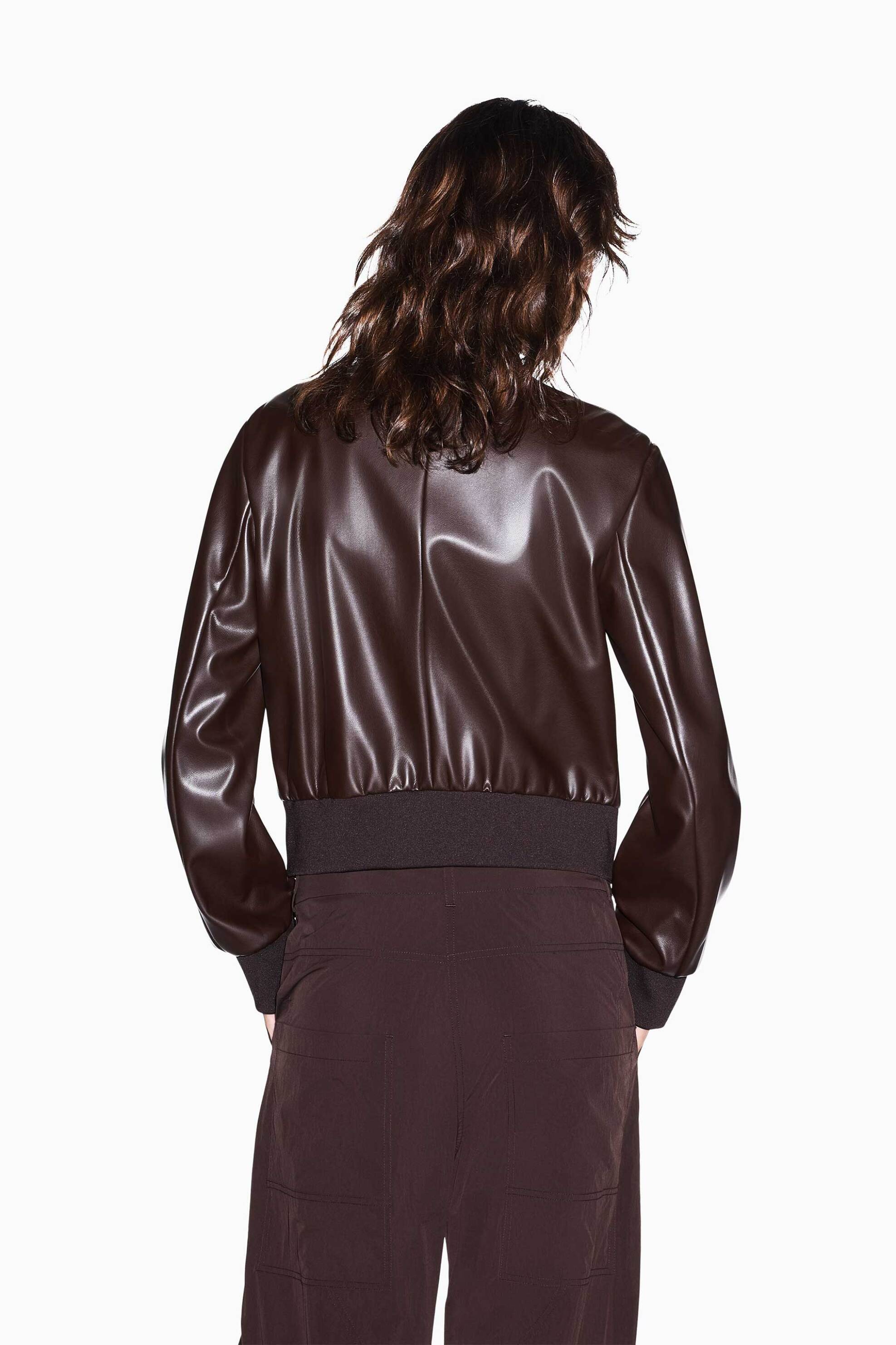 ARMANI EXCHANGE Armani Exchange γυναικείο jacket faux leather Regular Fit - XW003136AF10203 Καφέ Σκούρο - 4